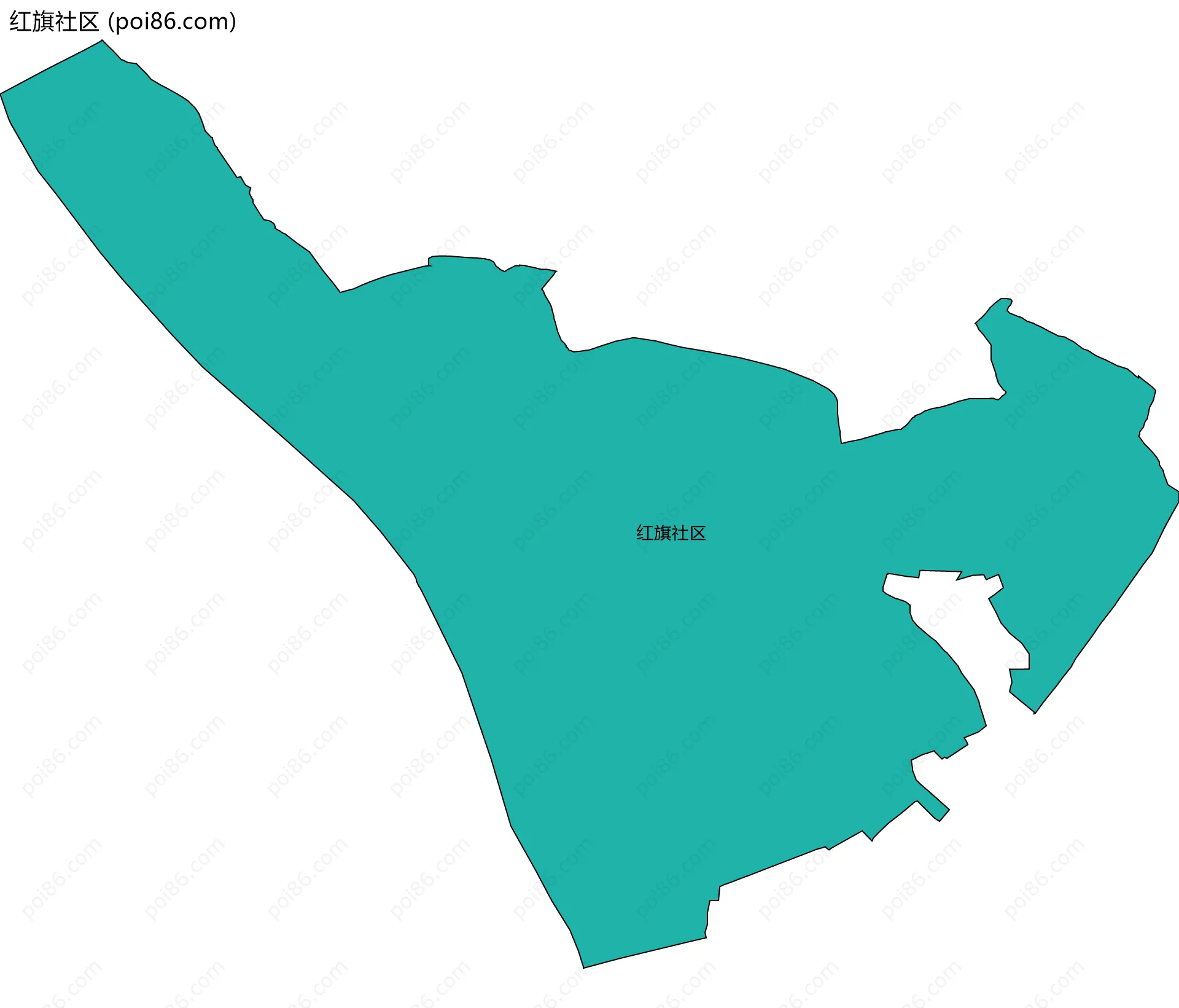 红旗社区边界地图