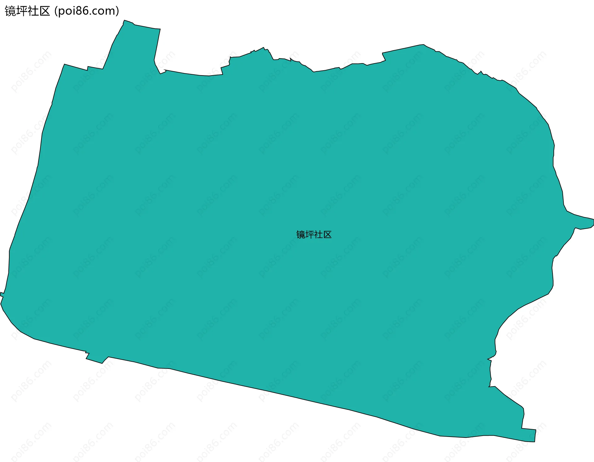 镜坪社区边界地图