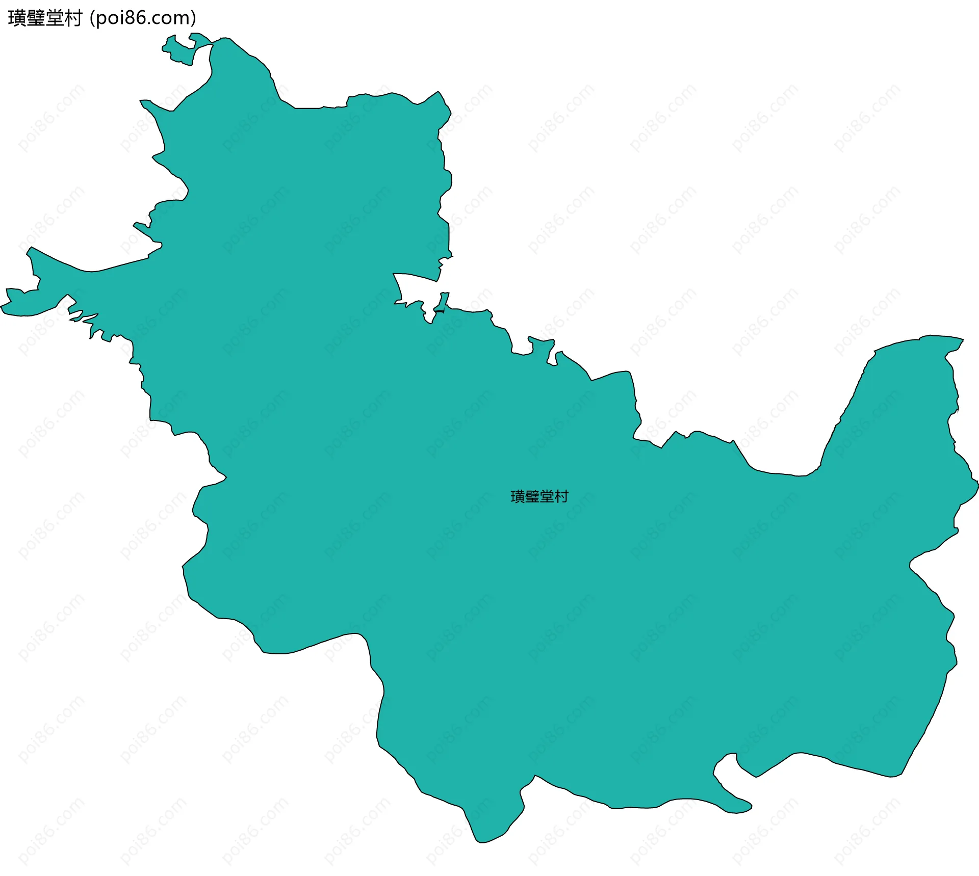 璜璧堂村边界地图