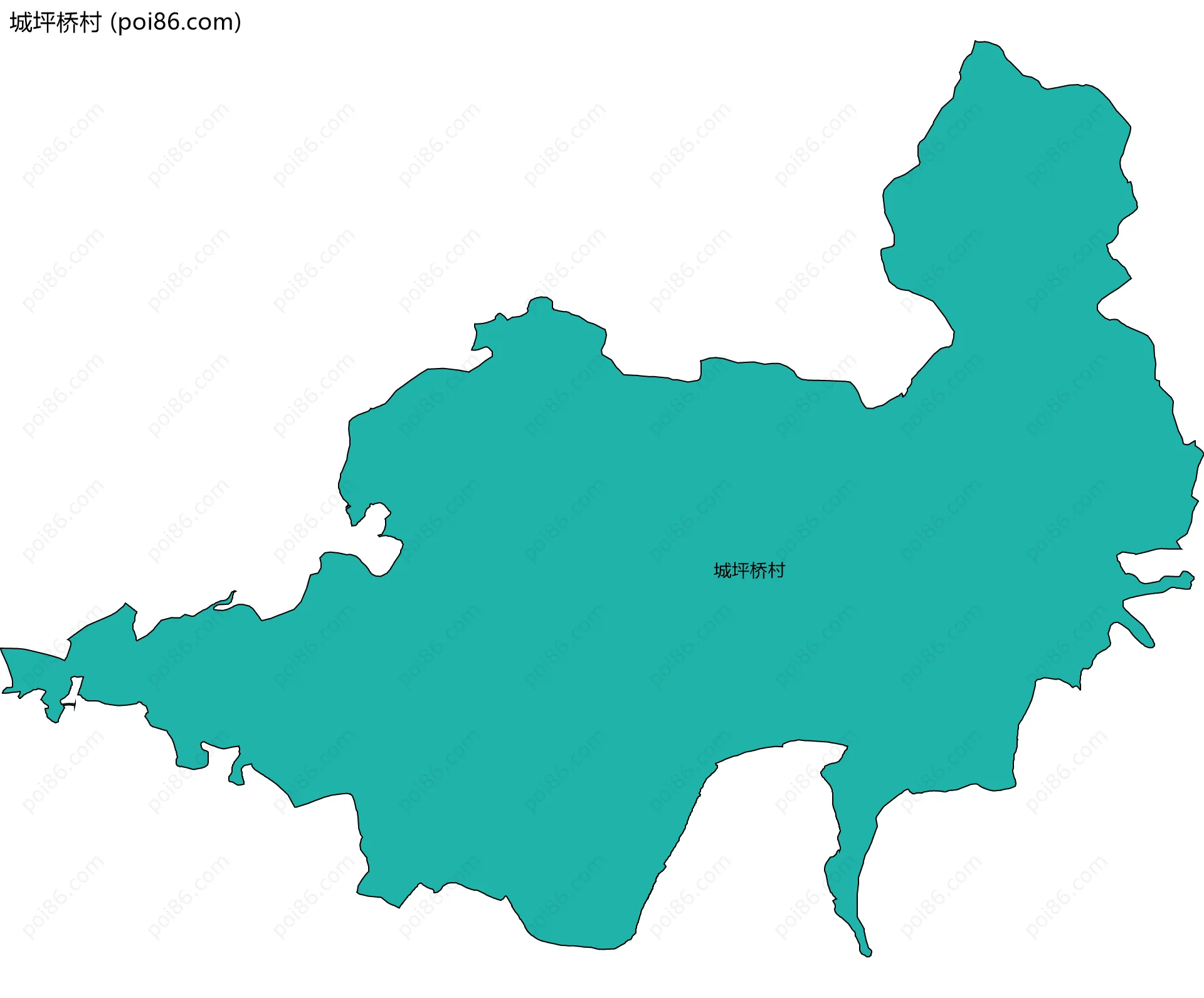 城坪桥村边界地图