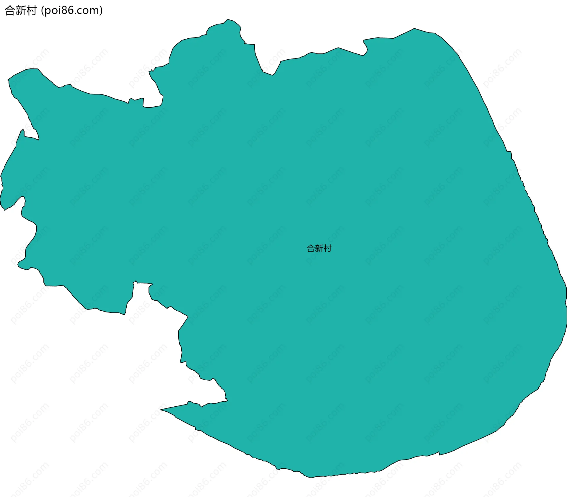 合新村边界地图