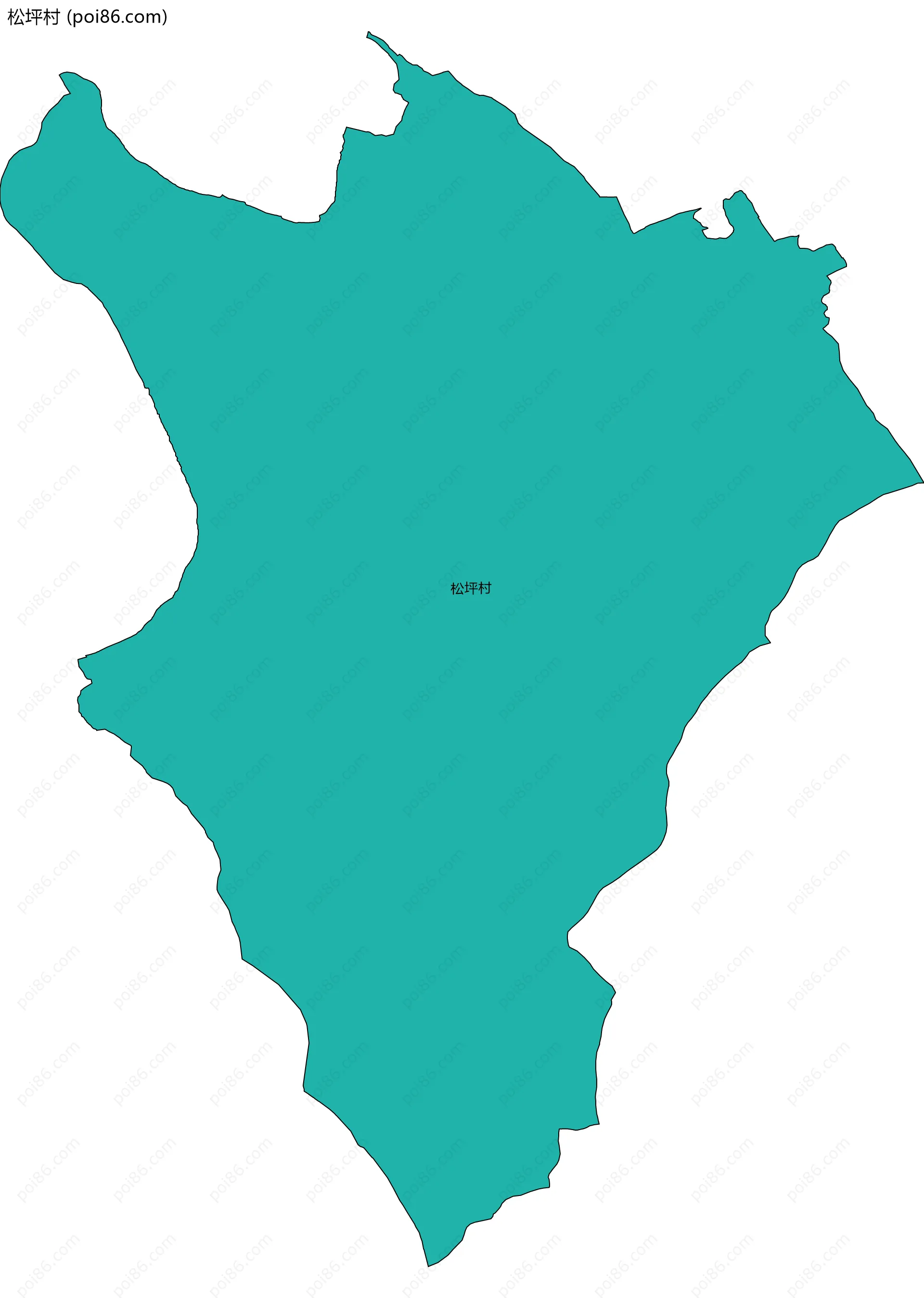 松坪村边界地图