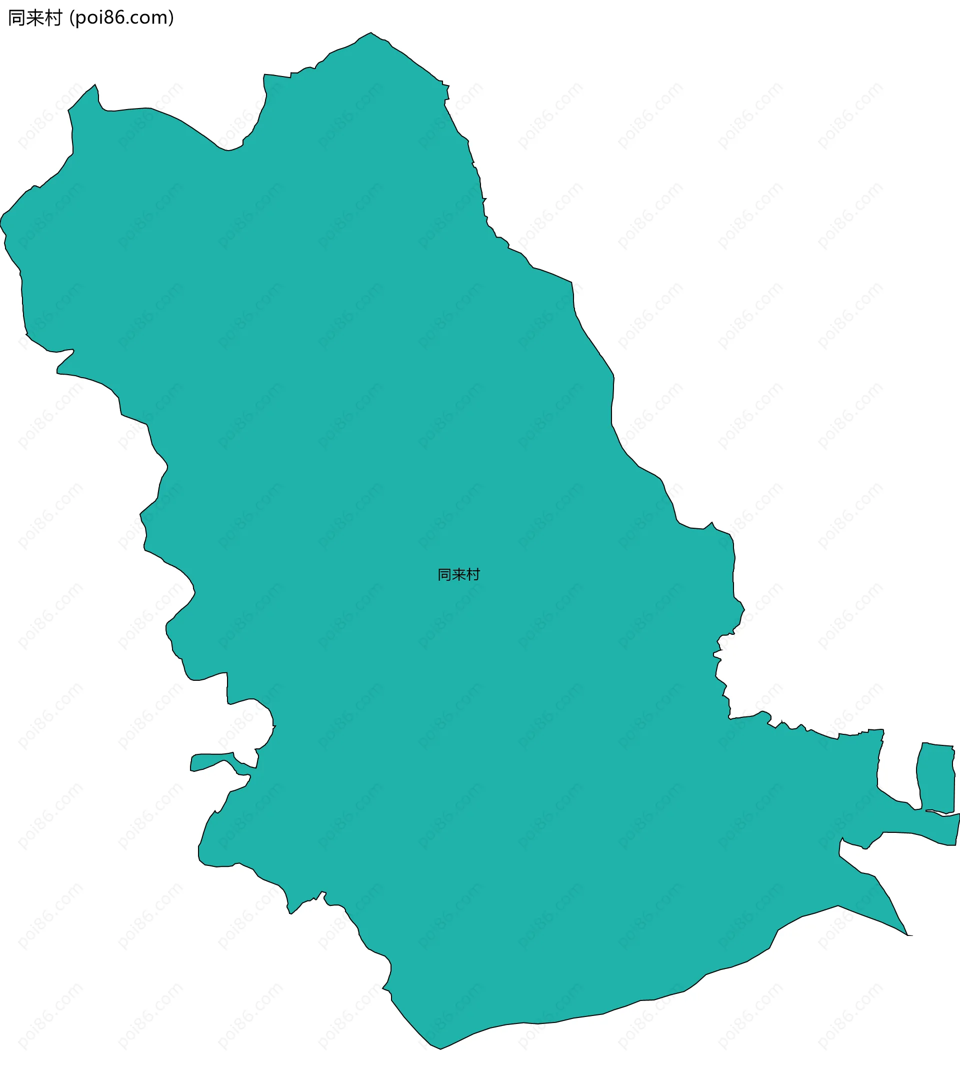 同来村边界地图
