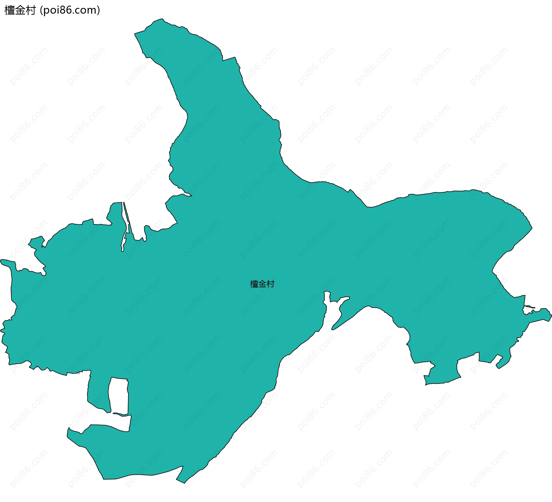 檀金村边界地图