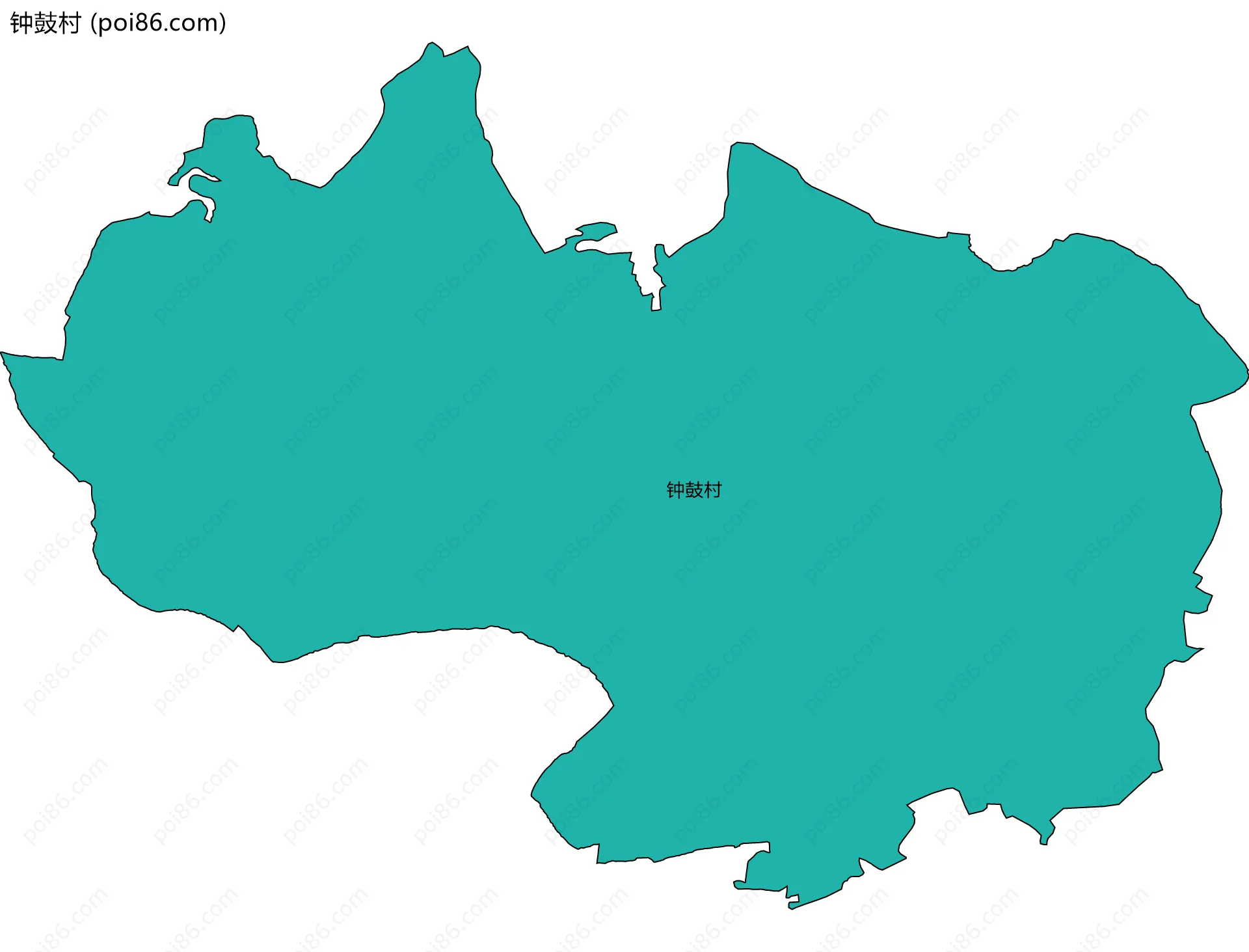 钟鼓村边界地图