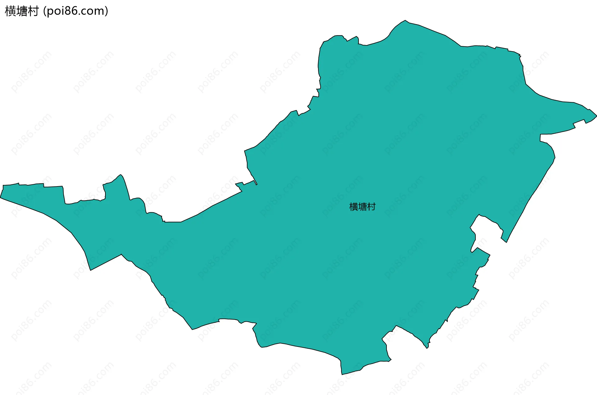 横塘村边界地图