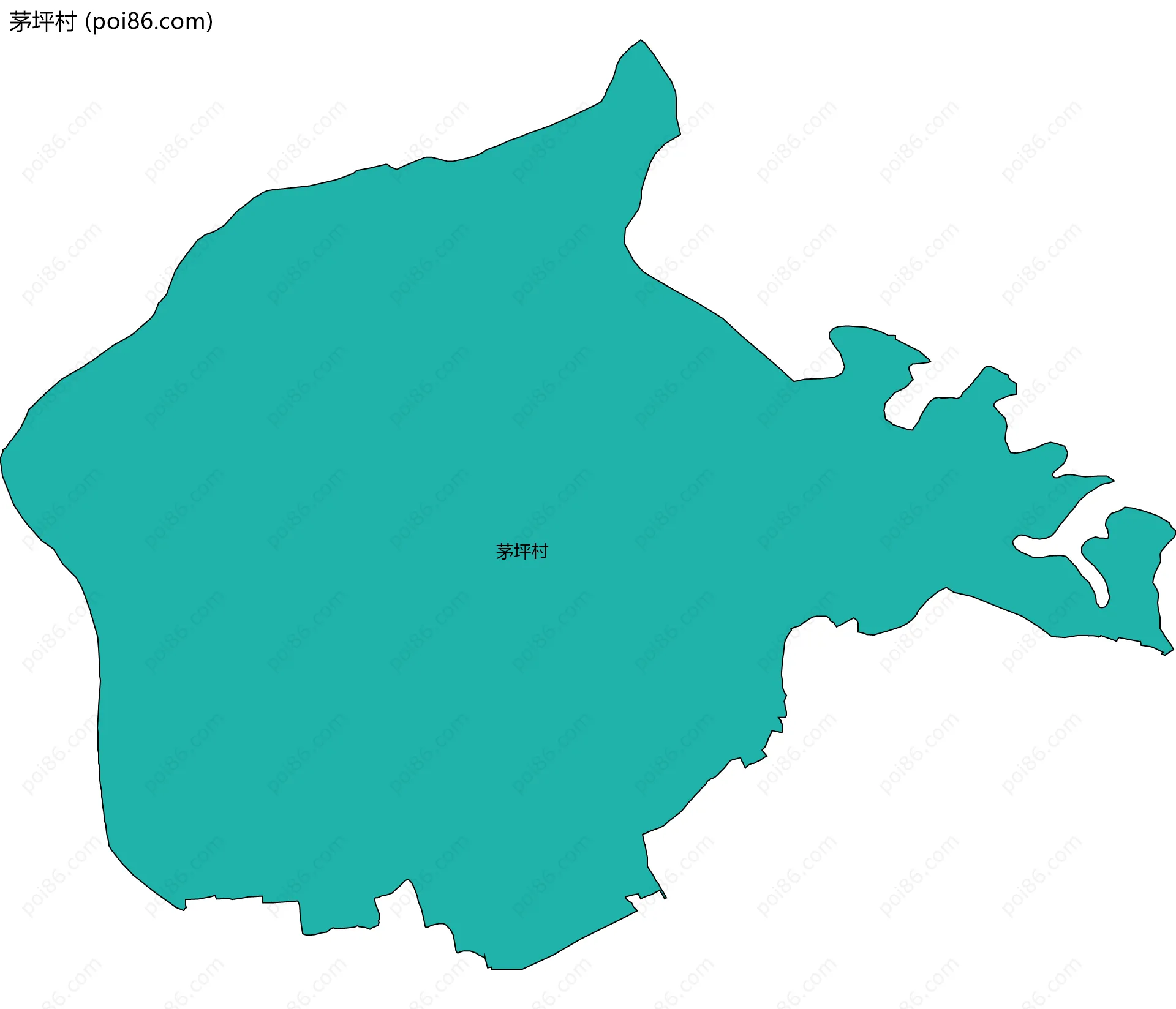 茅坪村边界地图