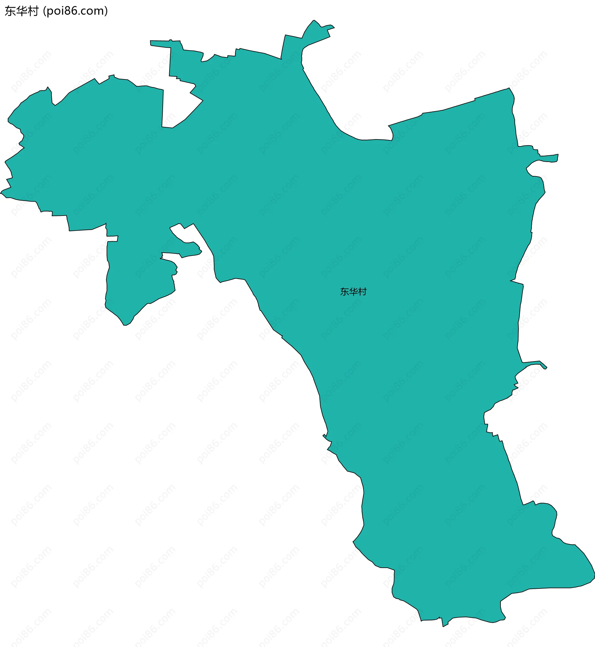 东华村边界地图