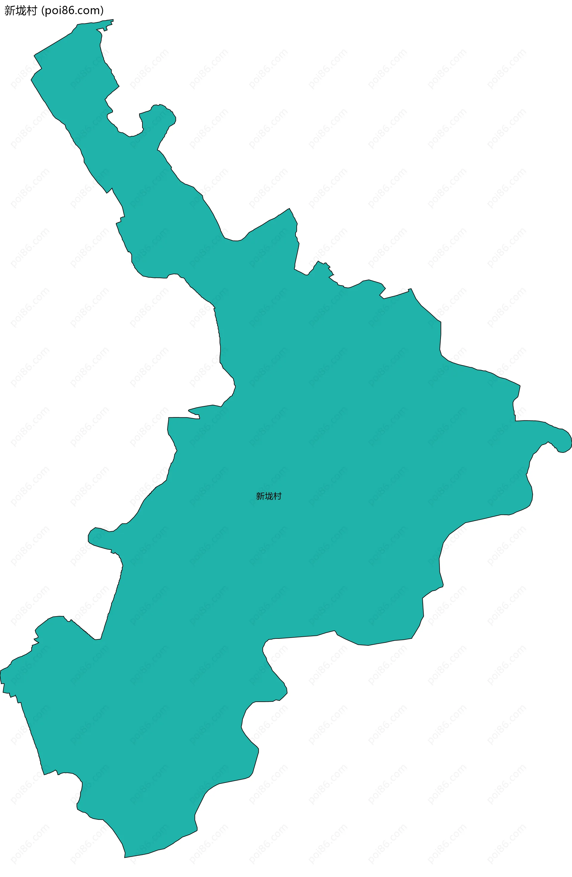 新垅村边界地图