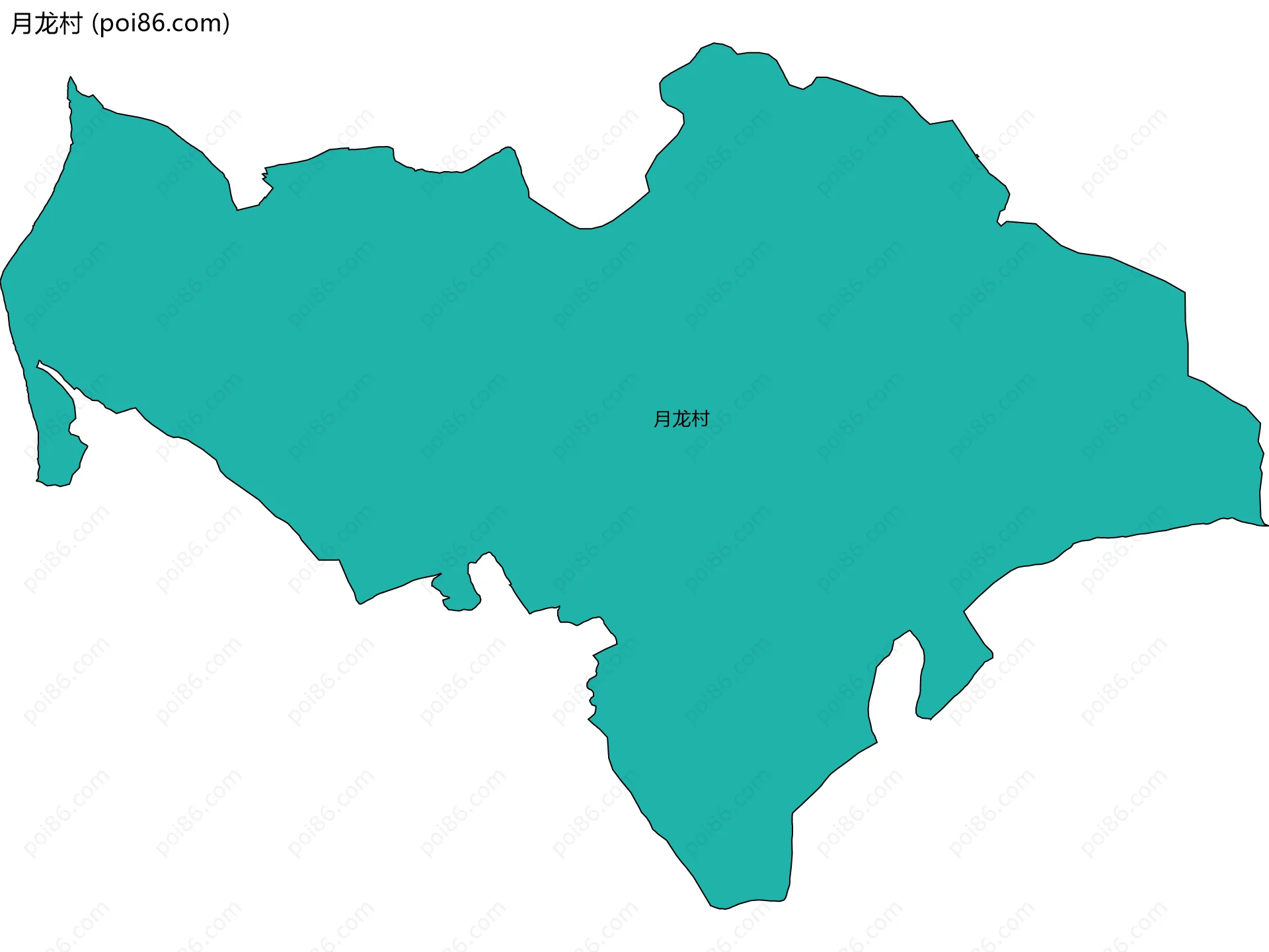 月龙村边界地图