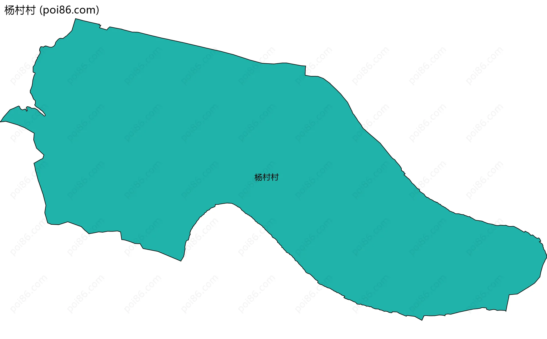 杨村村边界地图