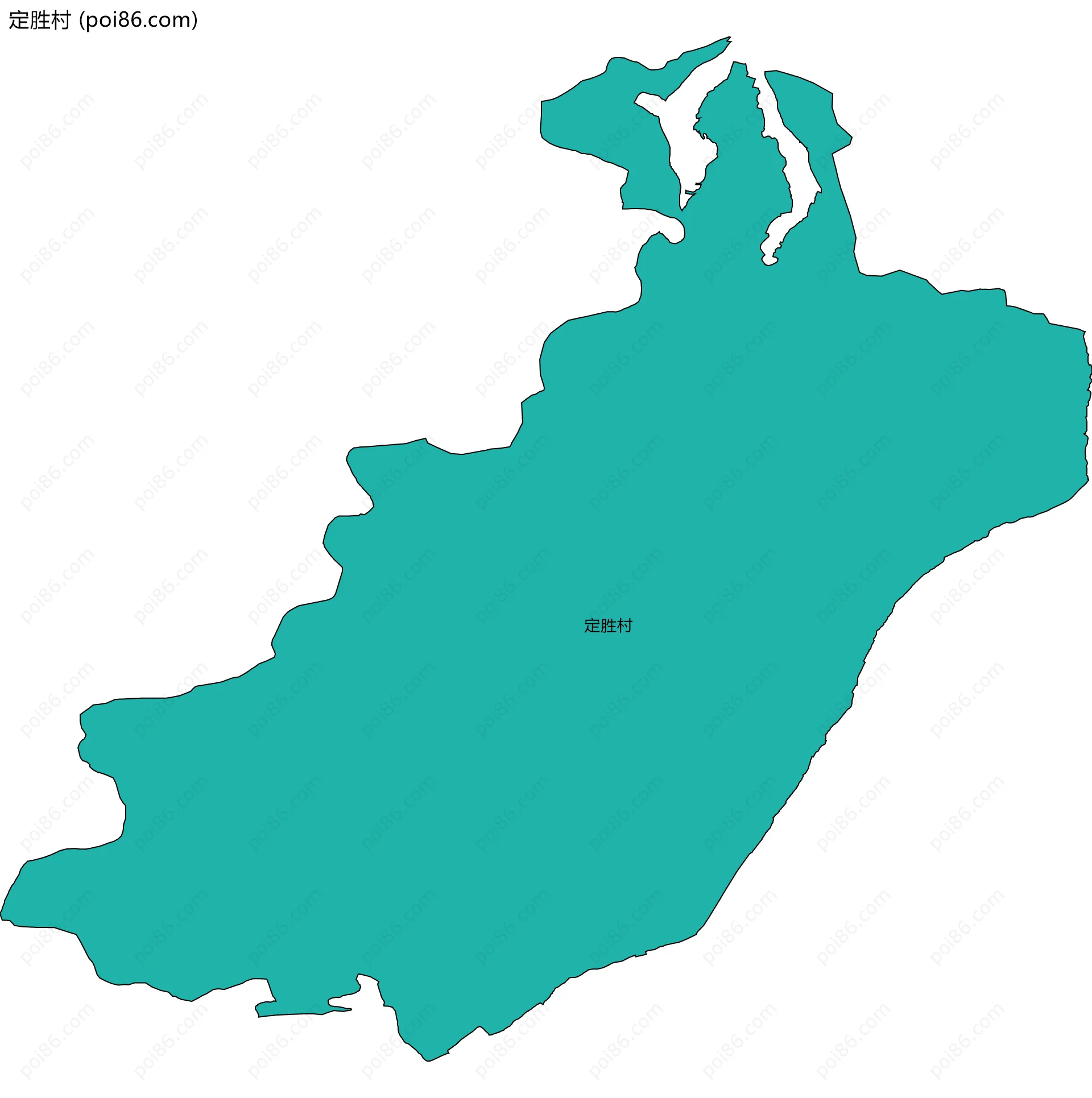 定胜村边界地图