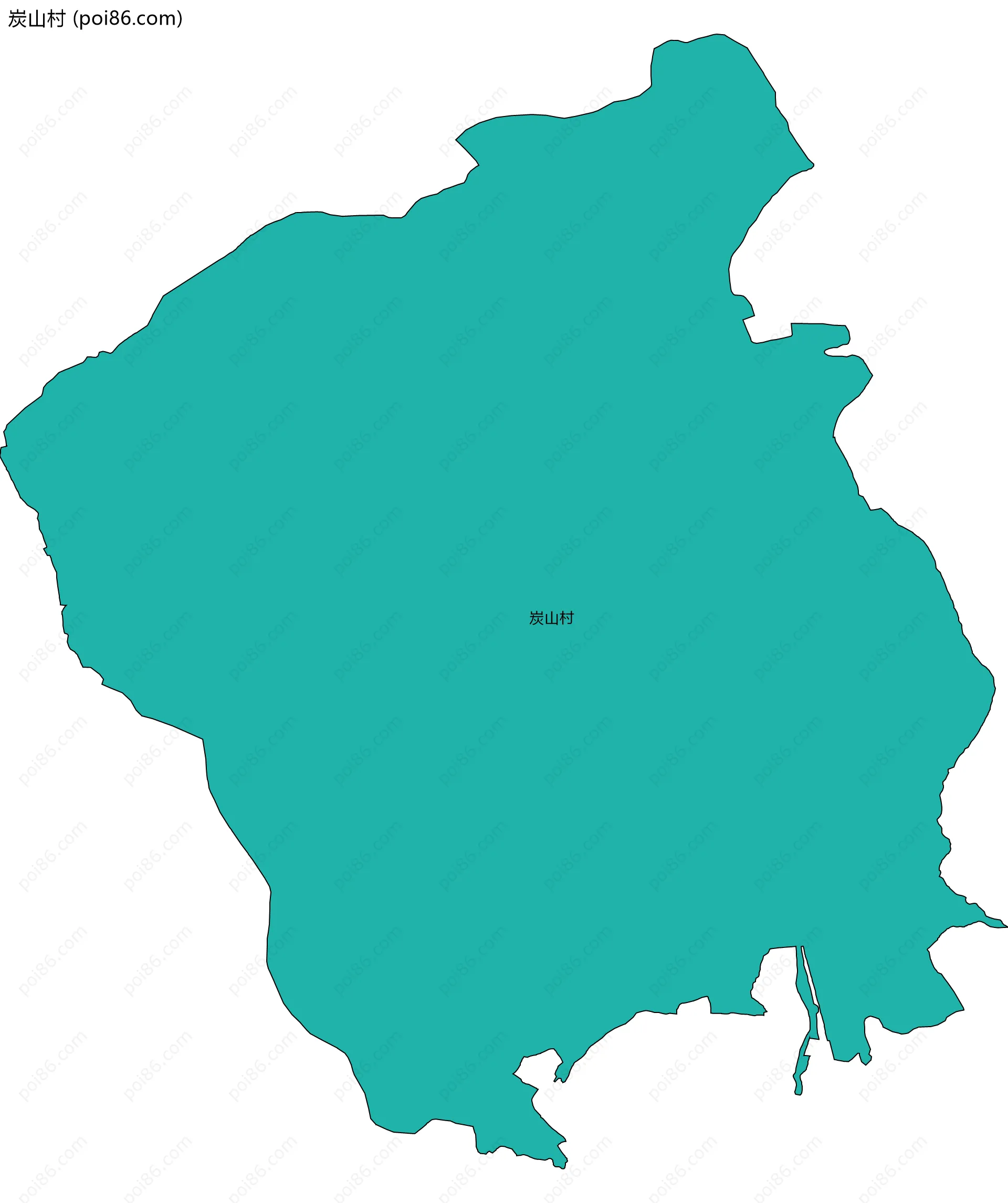 炭山村边界地图