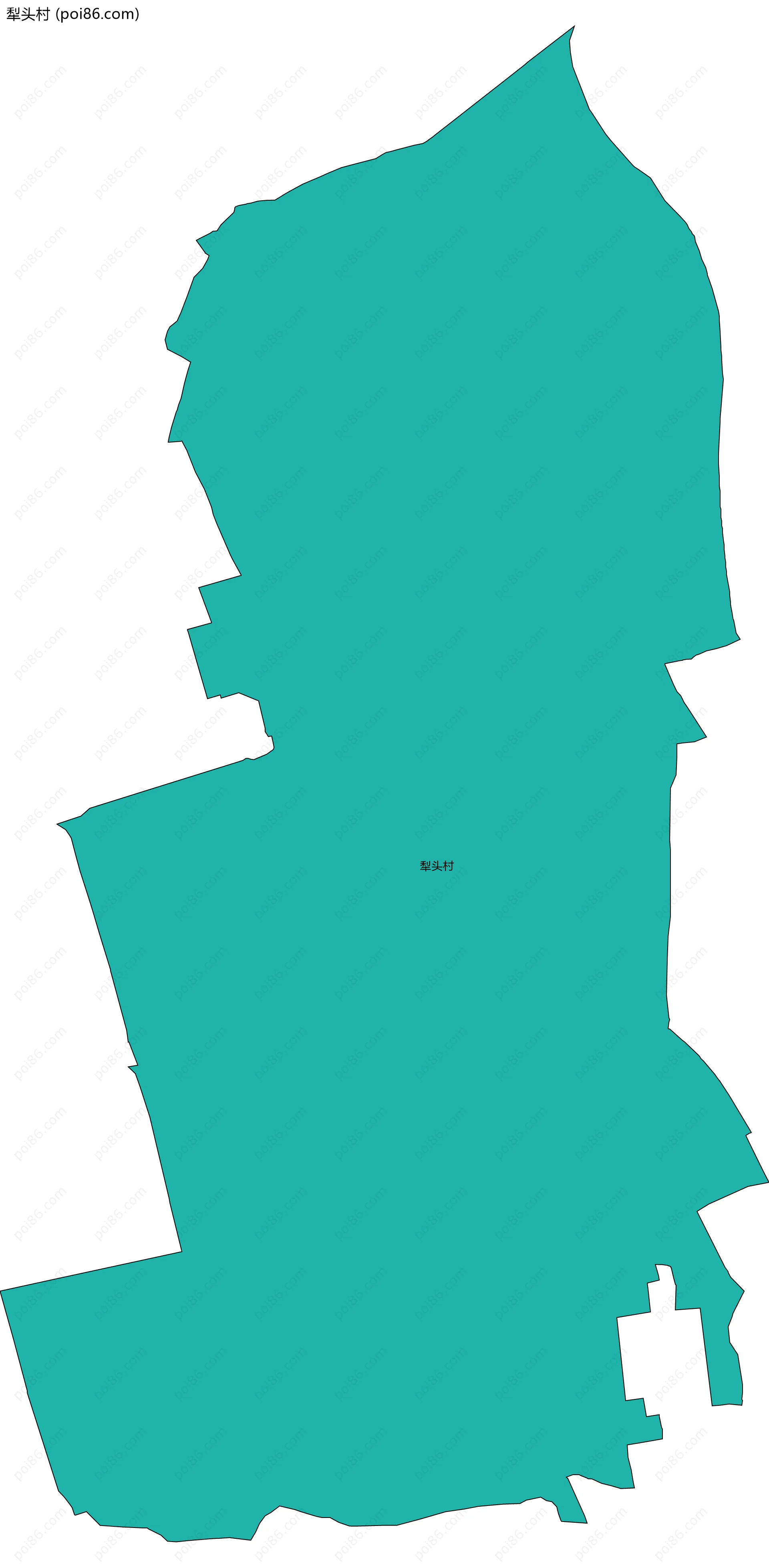 犁头村边界地图