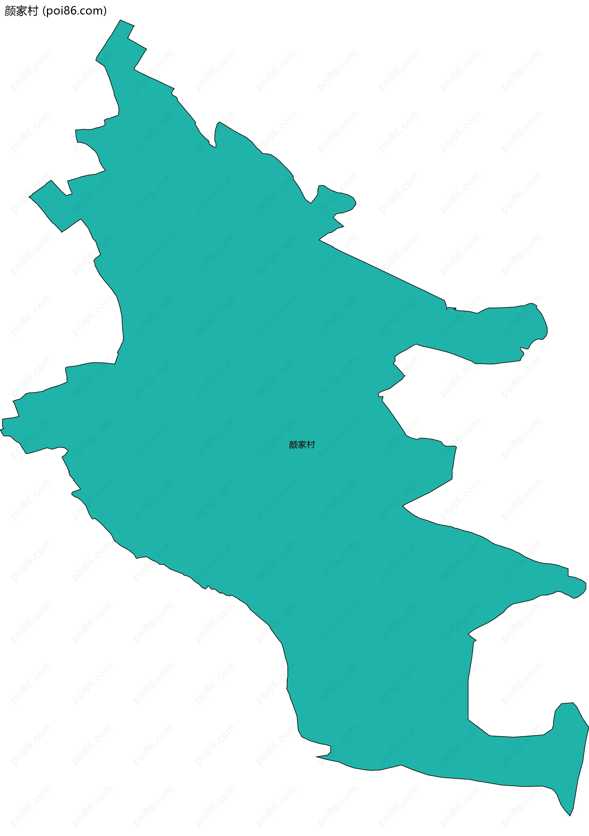 颜家村边界地图