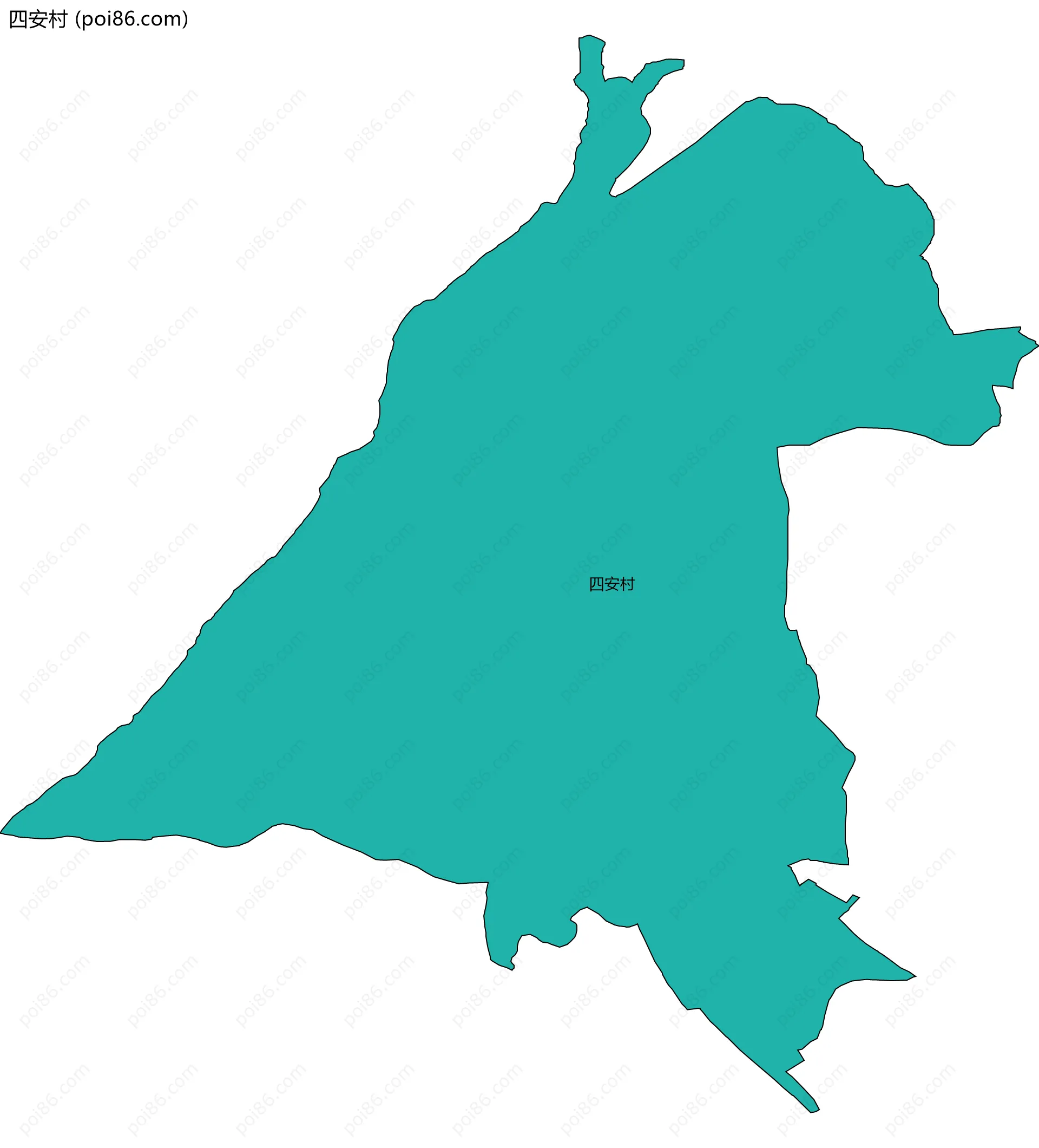 四安村边界地图