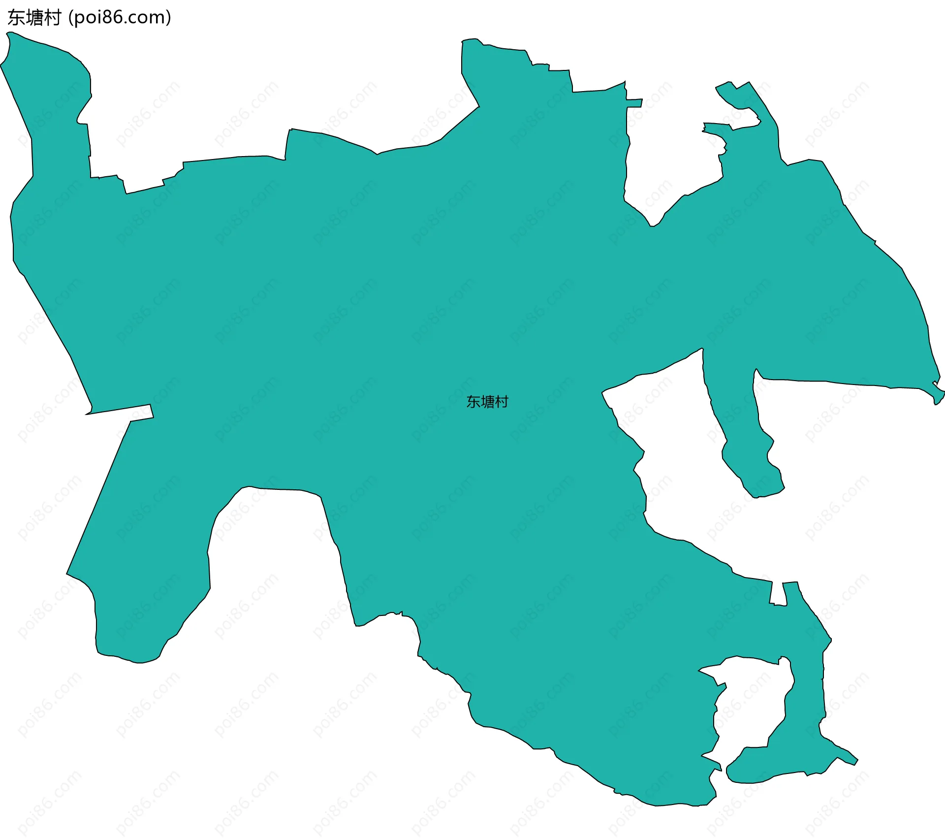东塘村边界地图