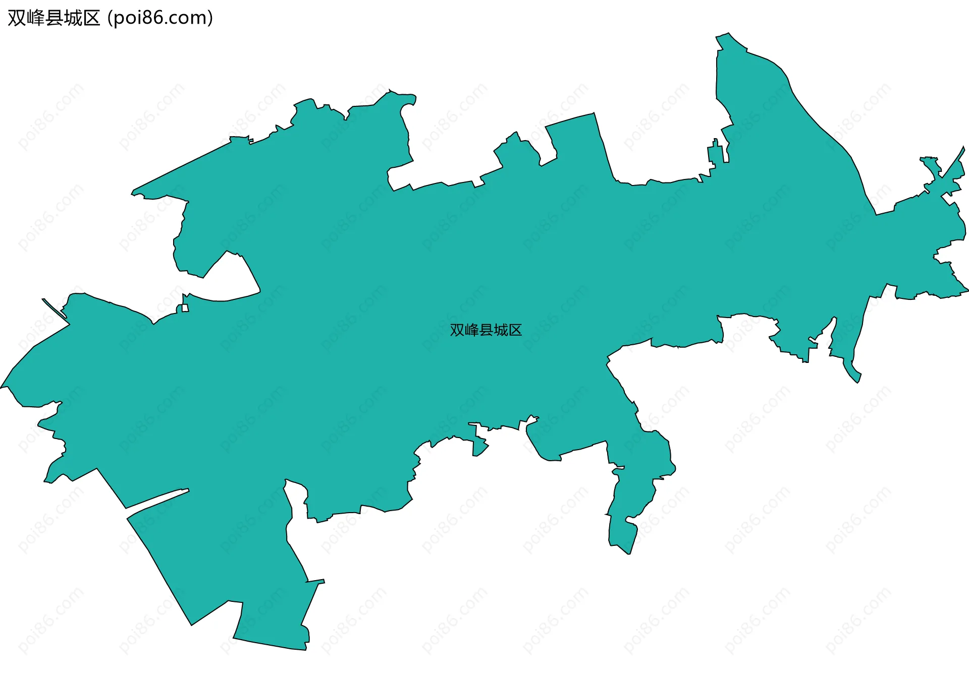 双峰县城区边界地图