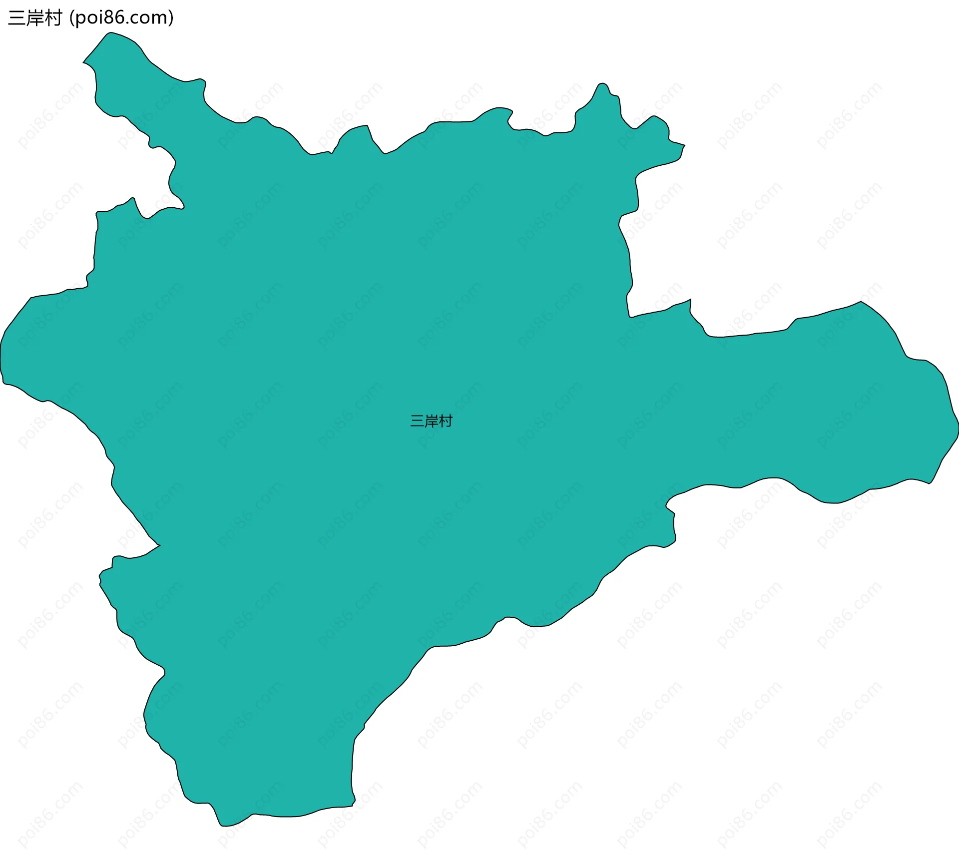 三岸村边界地图