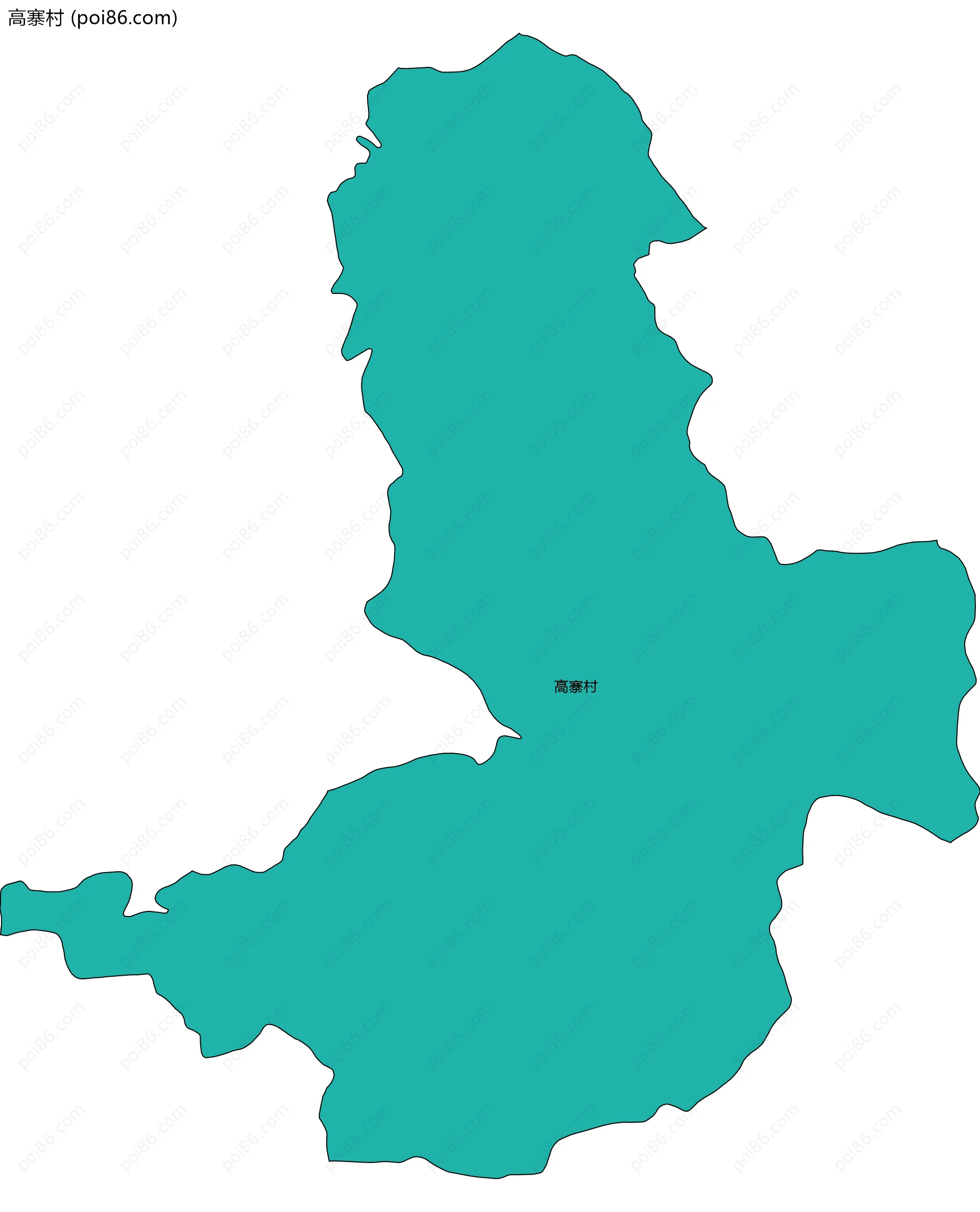 高寨村边界地图