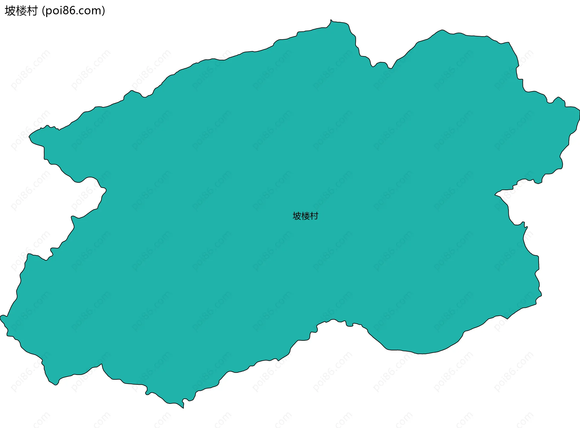 坡楼村边界地图