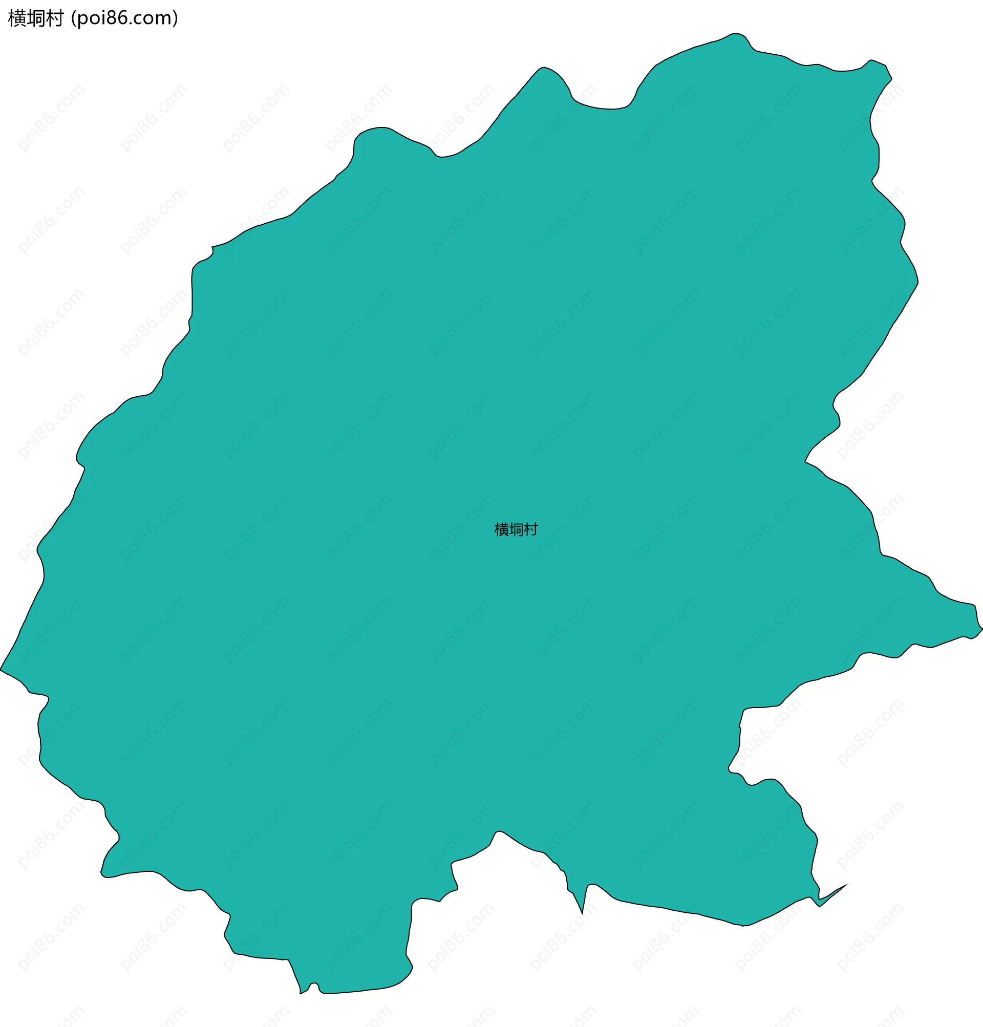 横垌村边界地图