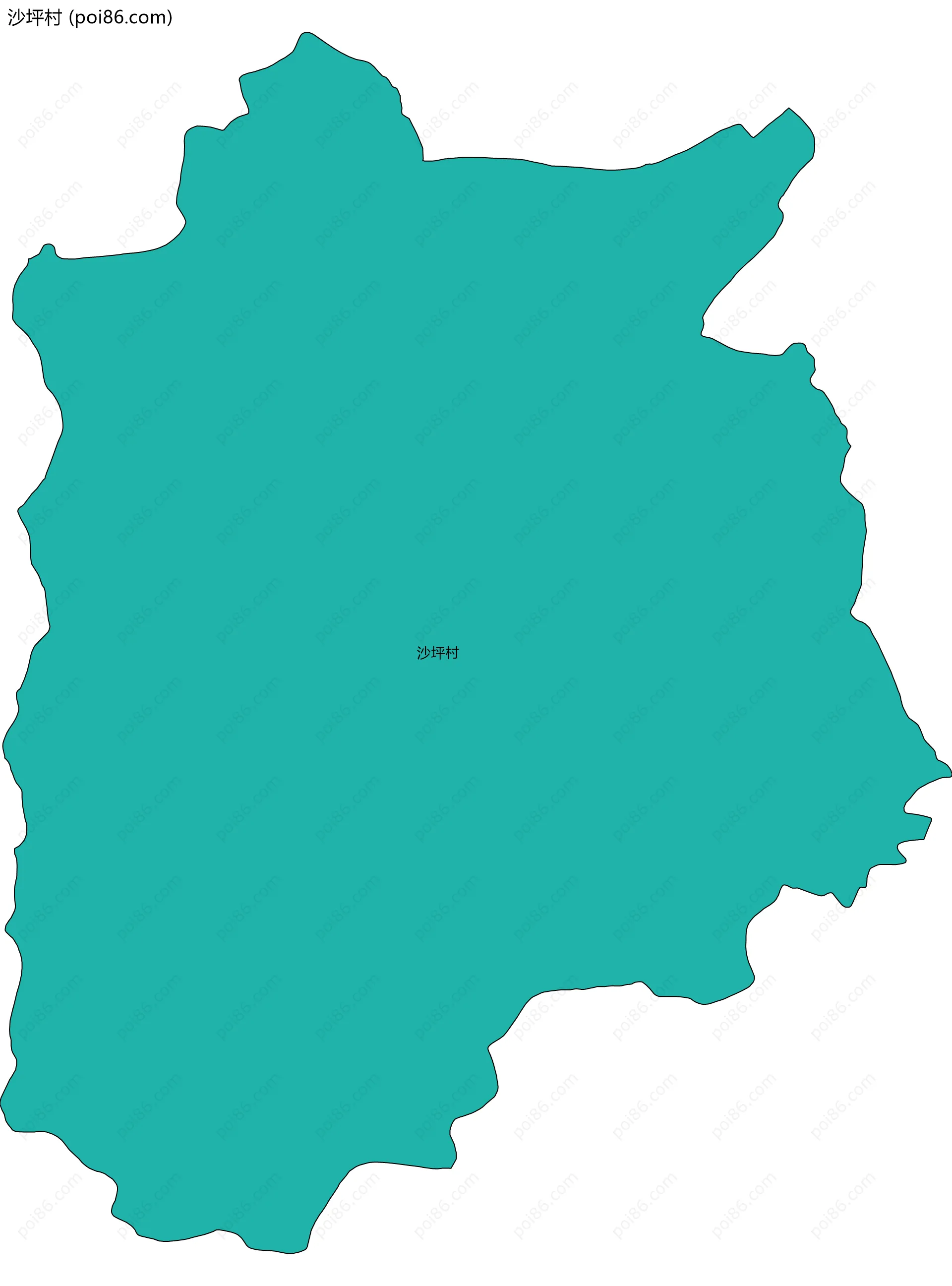 沙坪村边界地图