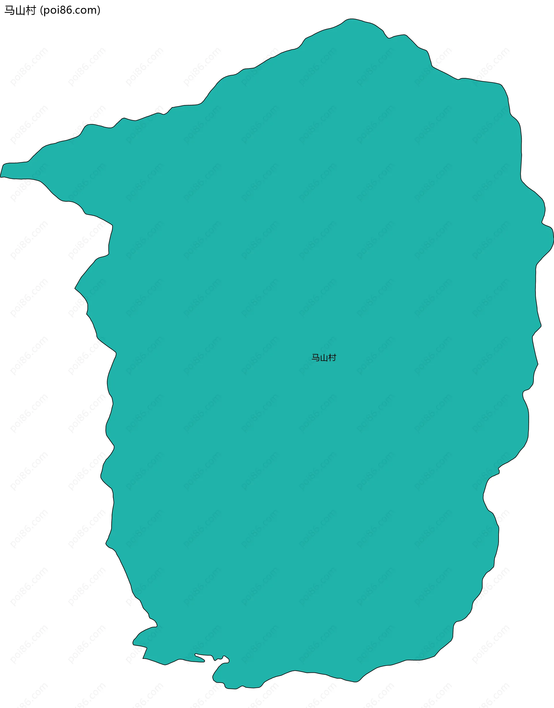 马山村边界地图