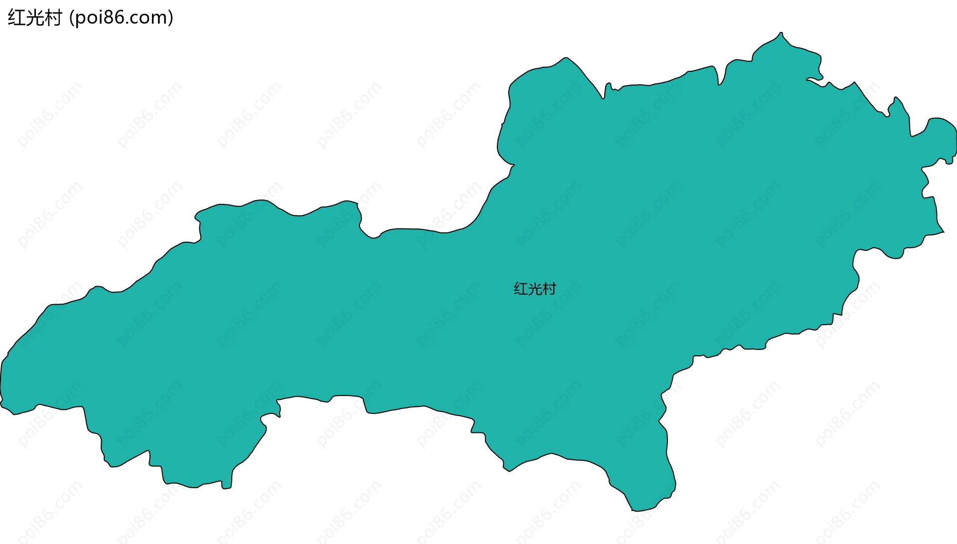 红光村边界地图