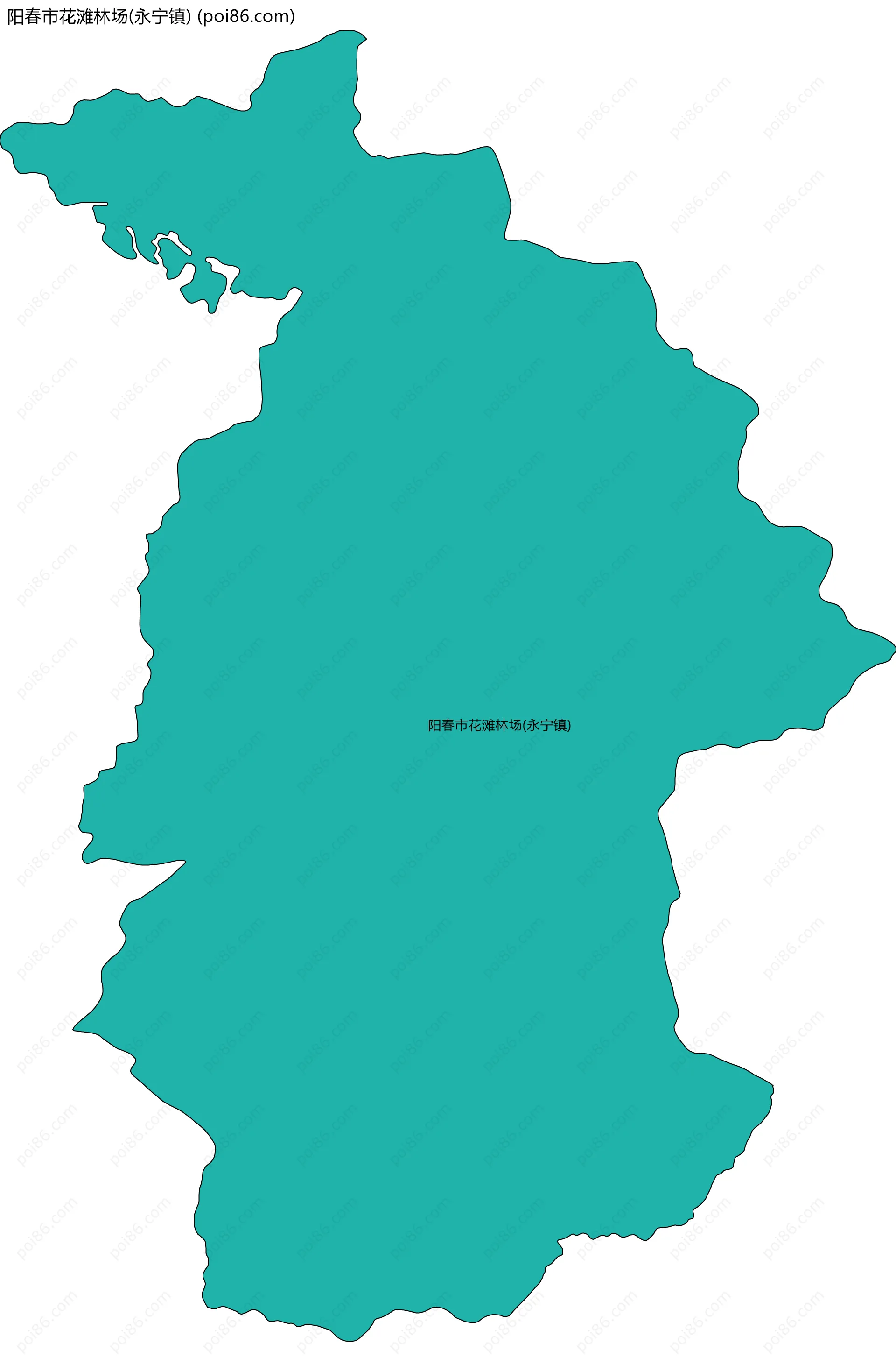 阳春市花滩林场(永宁镇)边界地图