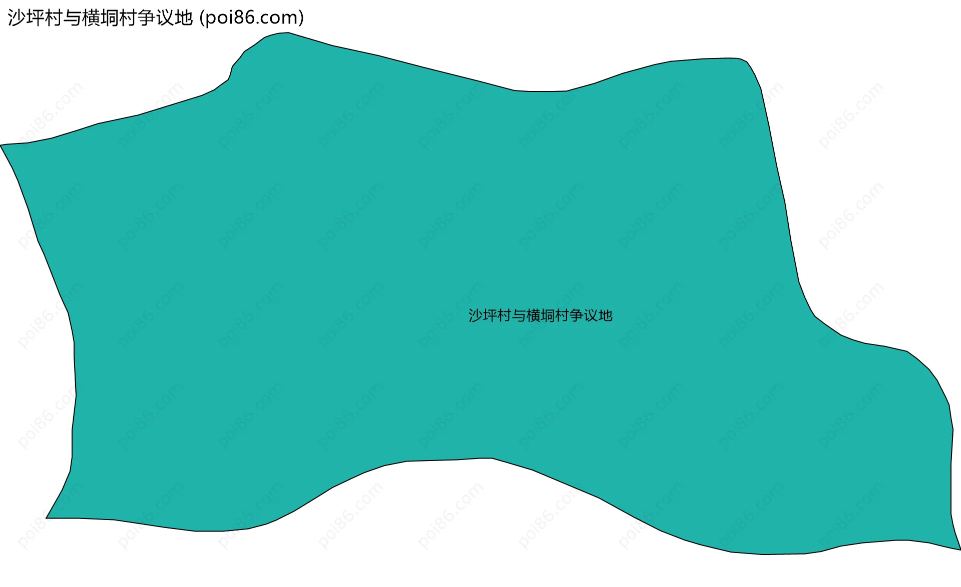 沙坪村与横垌村争议地边界地图