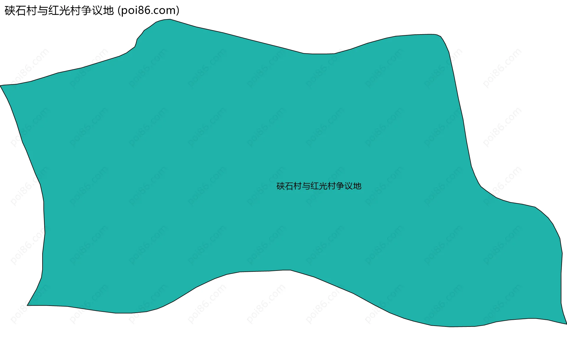 硖石村与红光村争议地边界地图