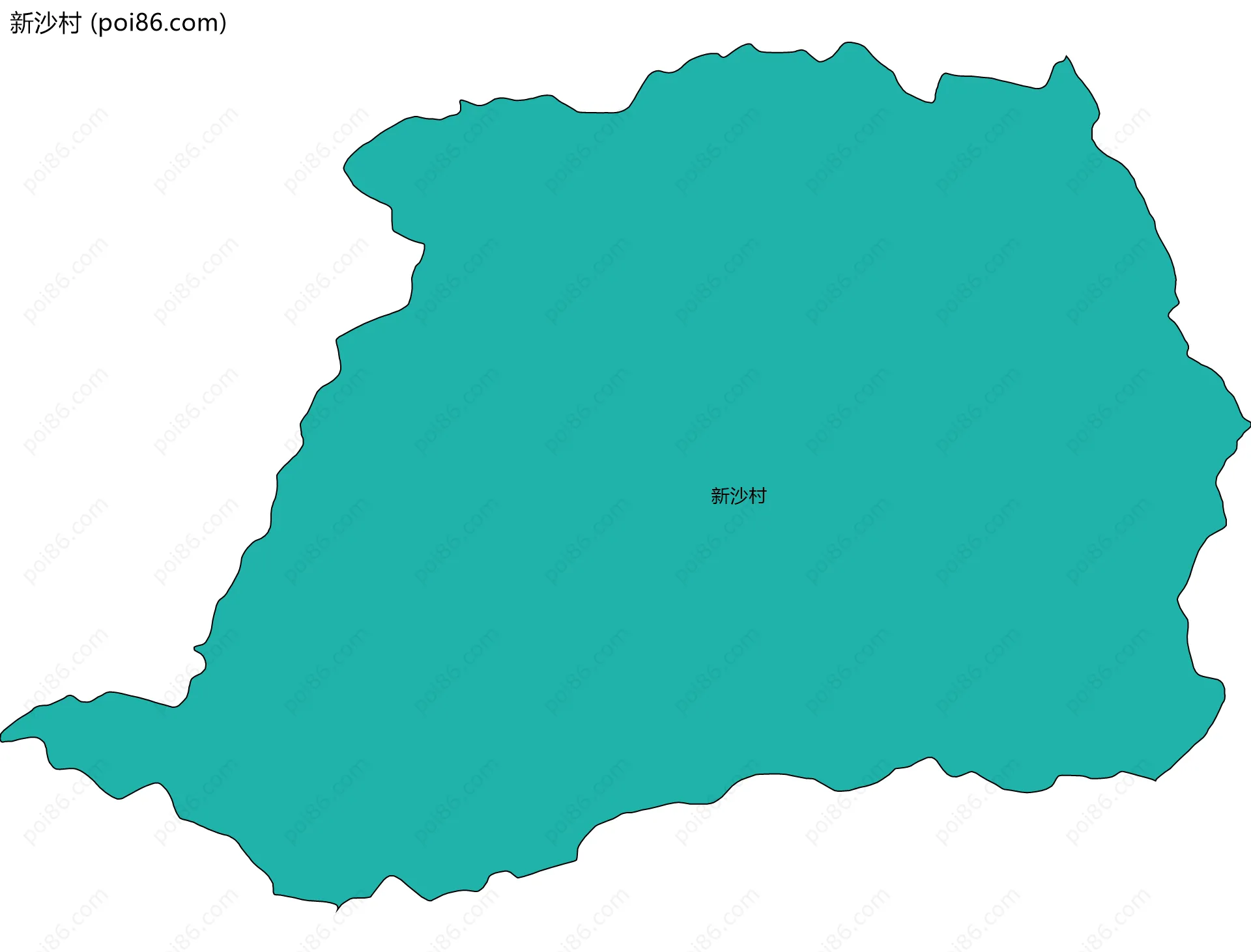新沙村边界地图