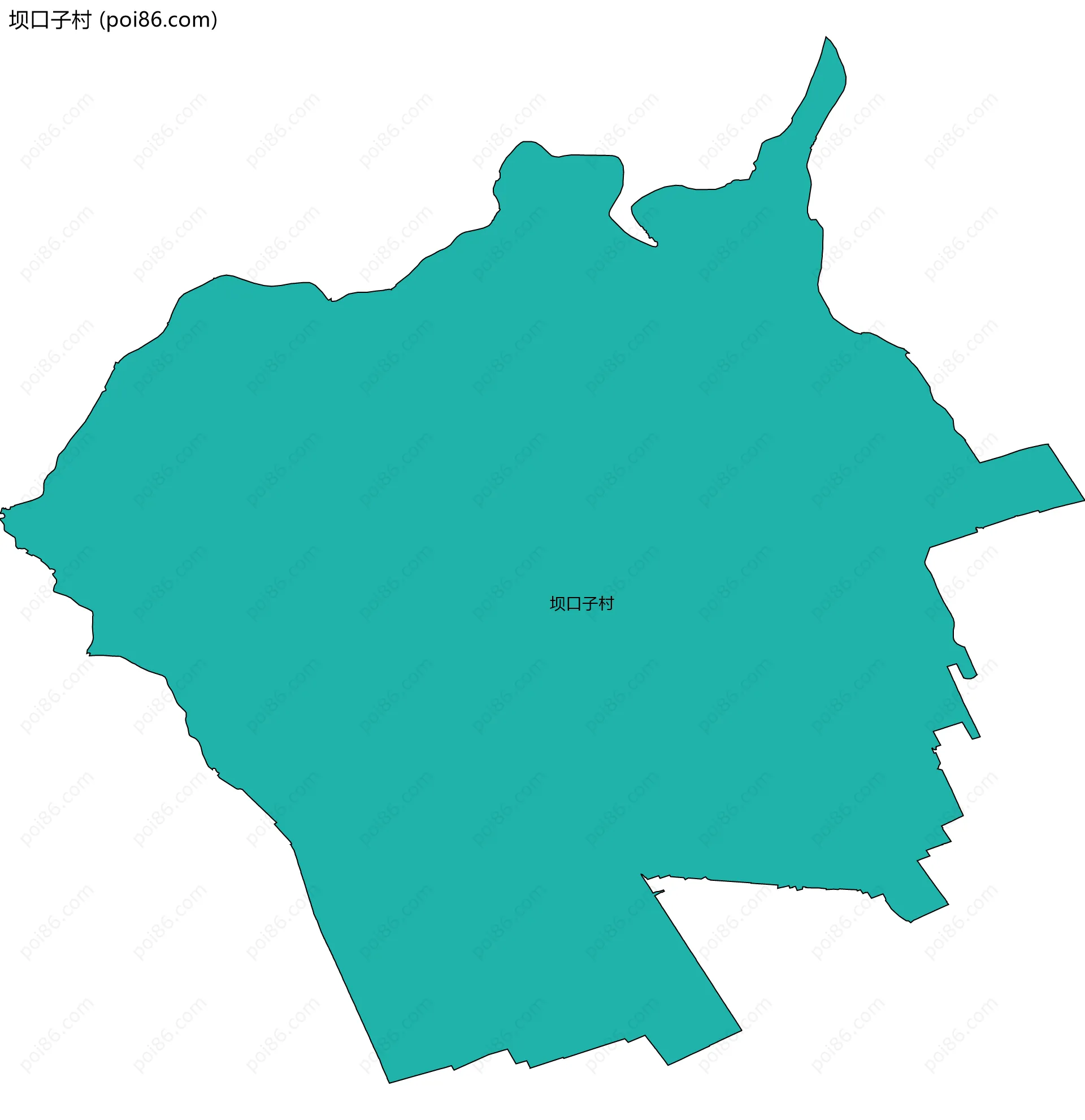 坝口子村边界地图