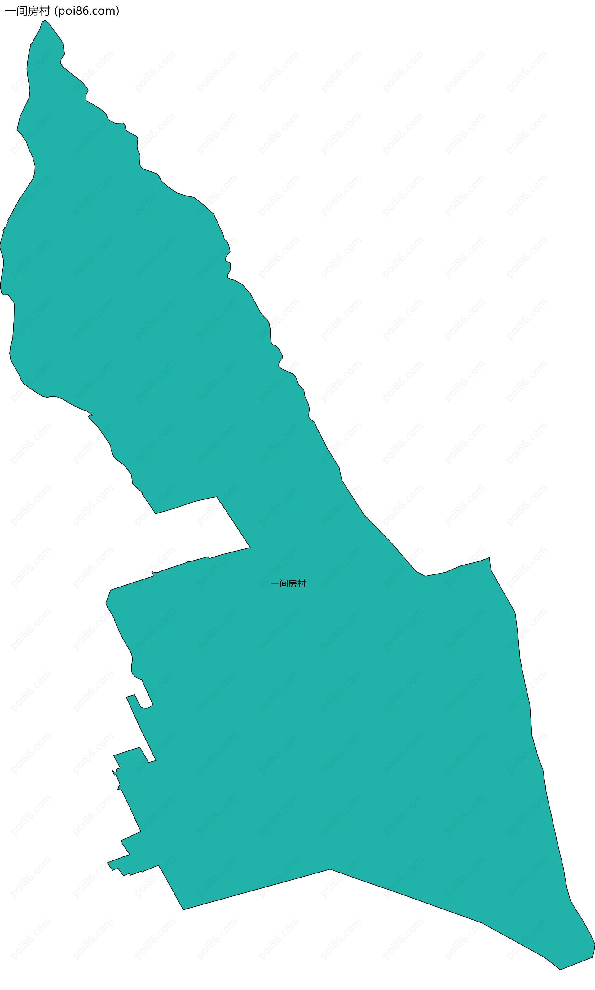 一间房村边界地图