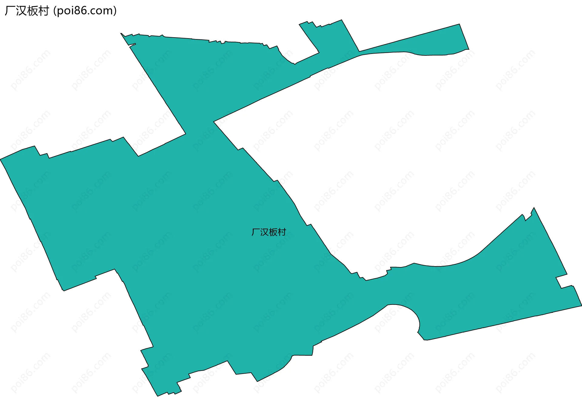厂汉板村边界地图