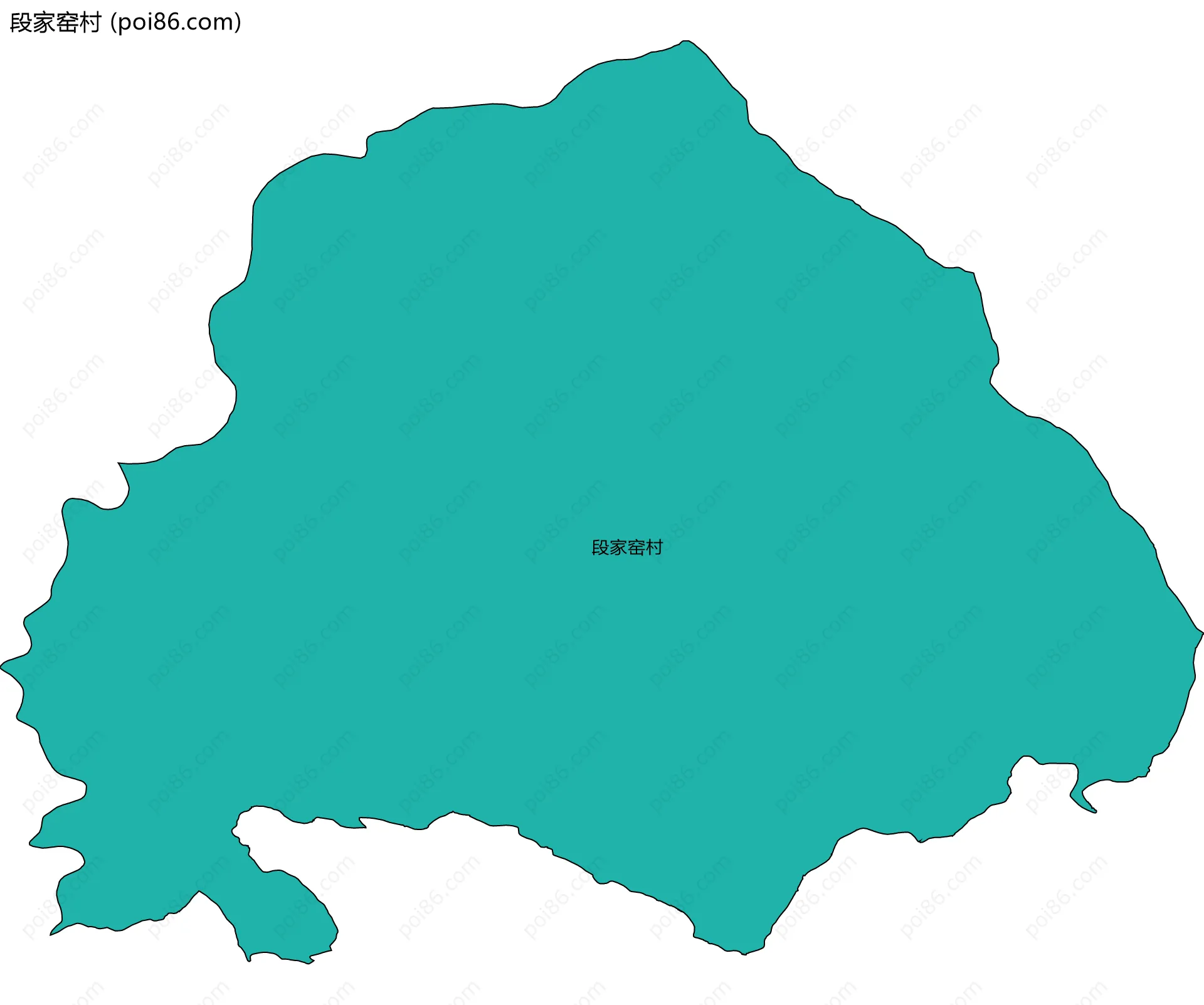 段家窑村边界地图