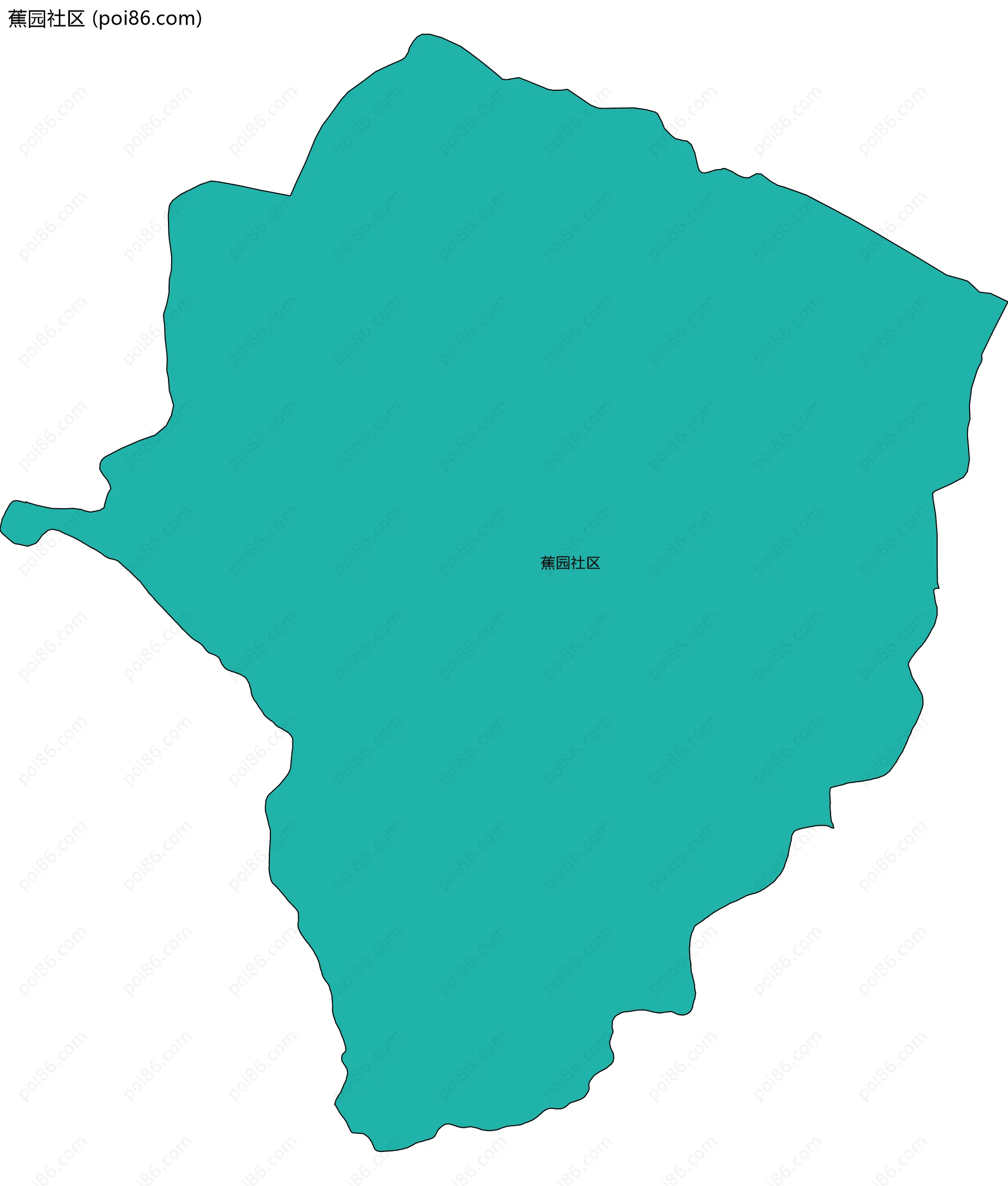 蕉园社区边界地图