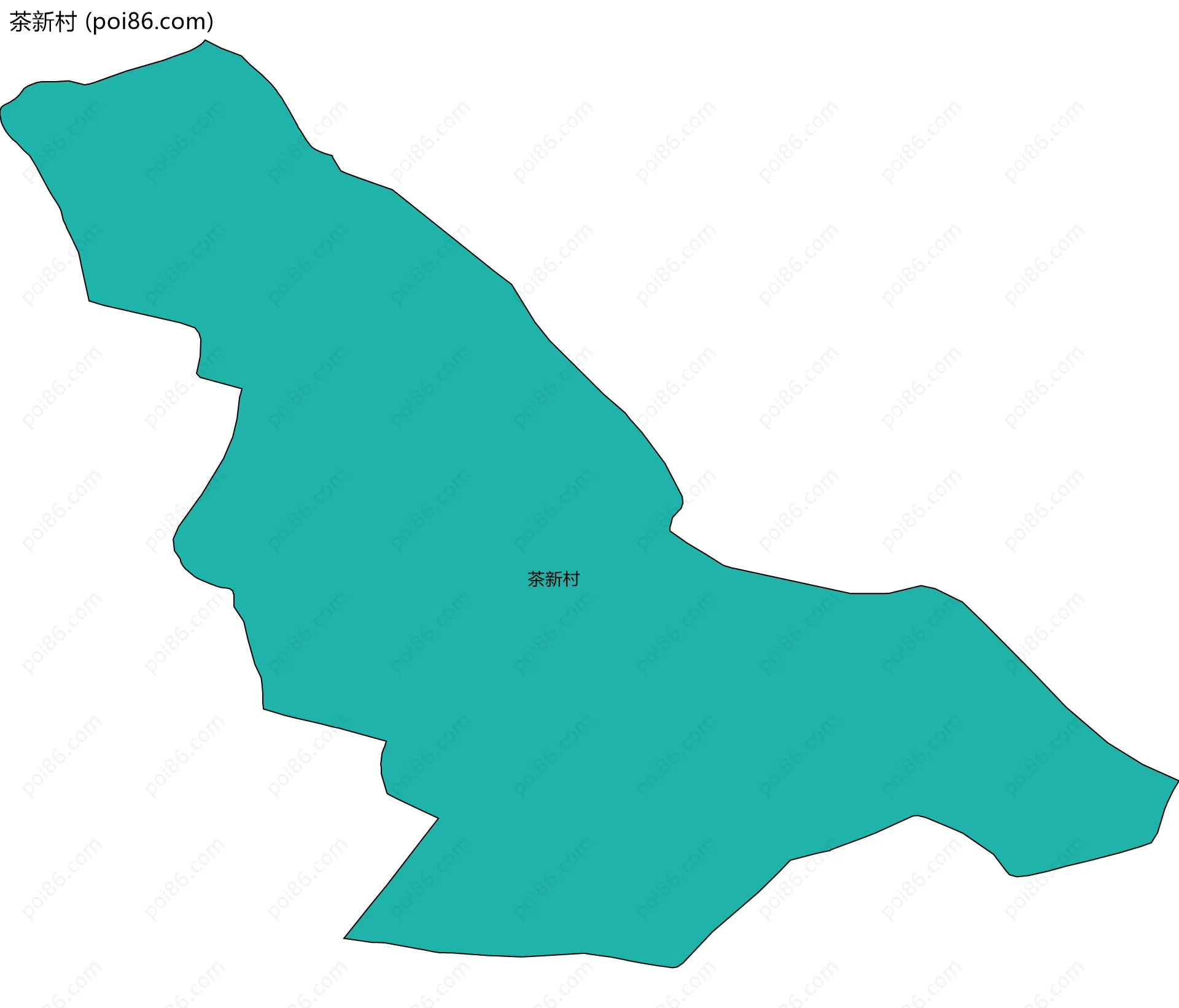 茶新村边界地图