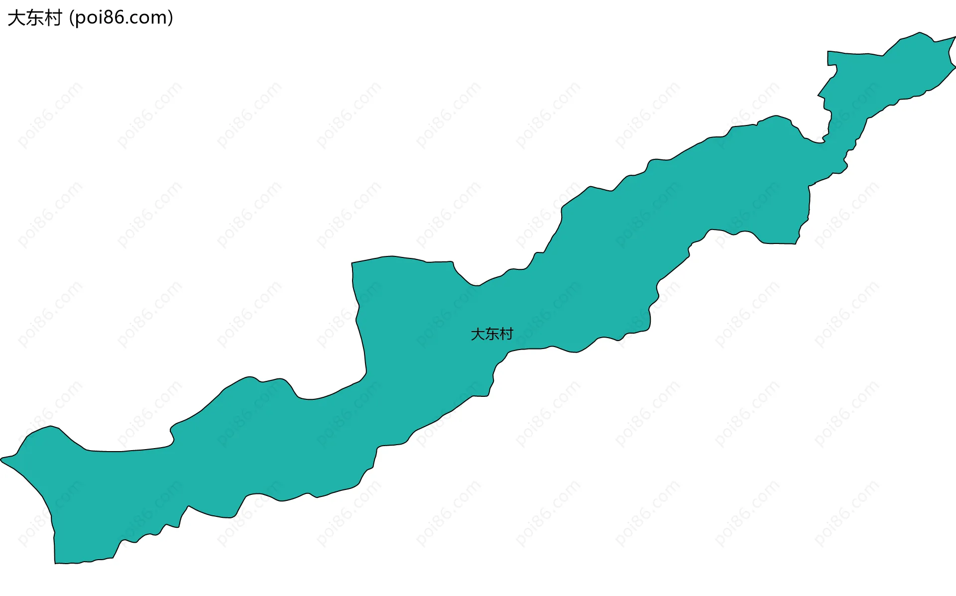 大东村边界地图