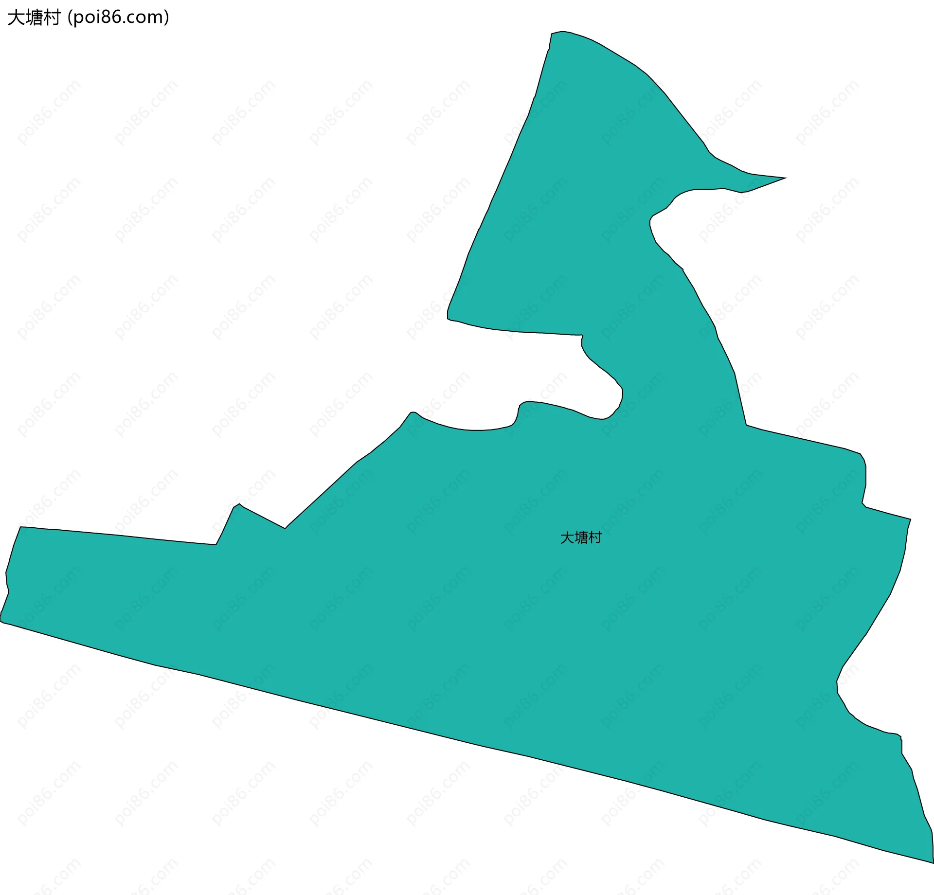 大塘村边界地图