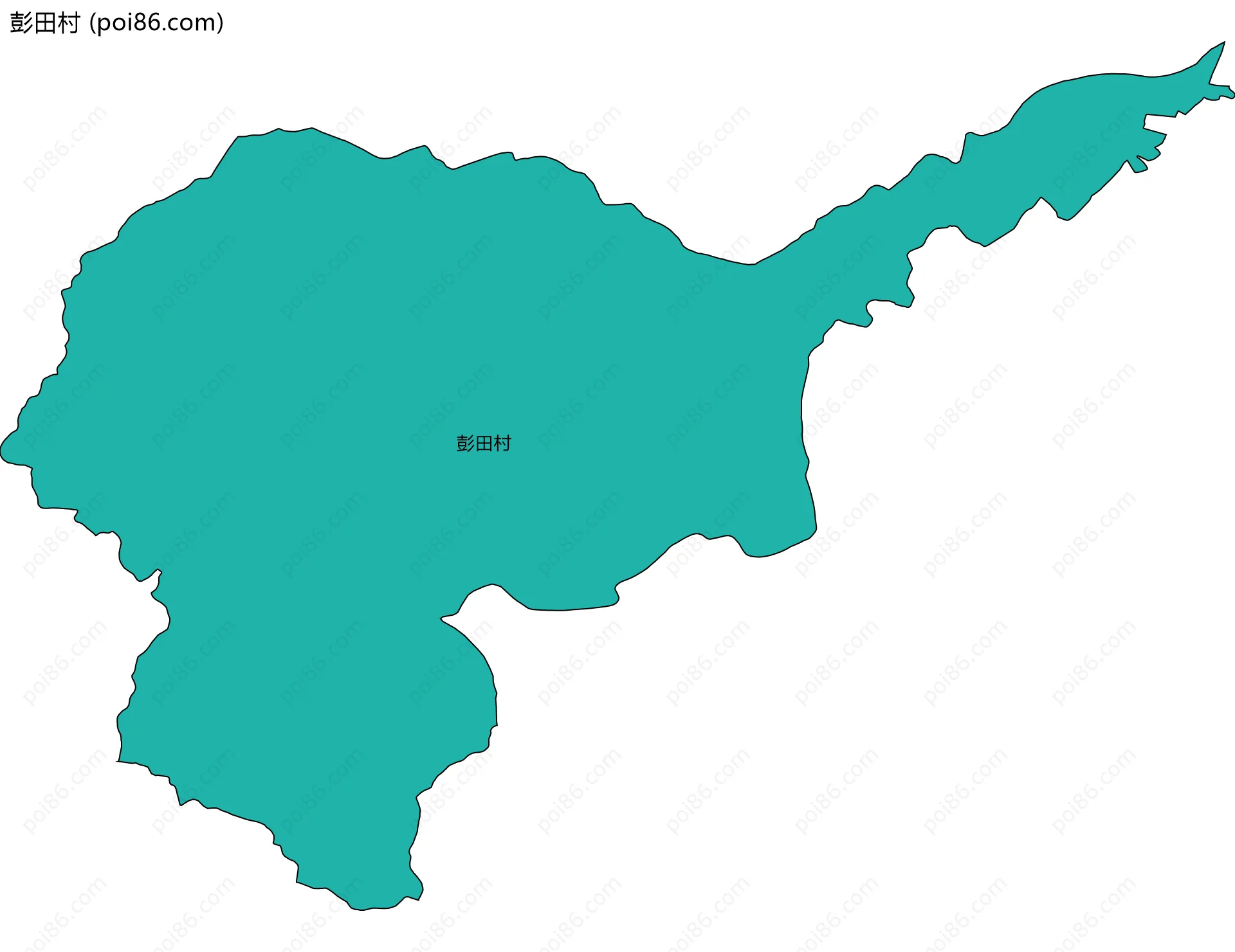 彭田村边界地图