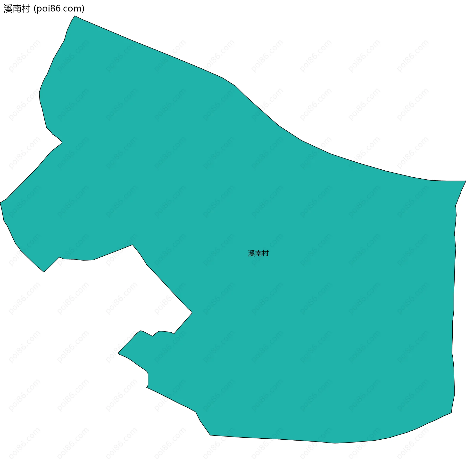 溪南村边界地图