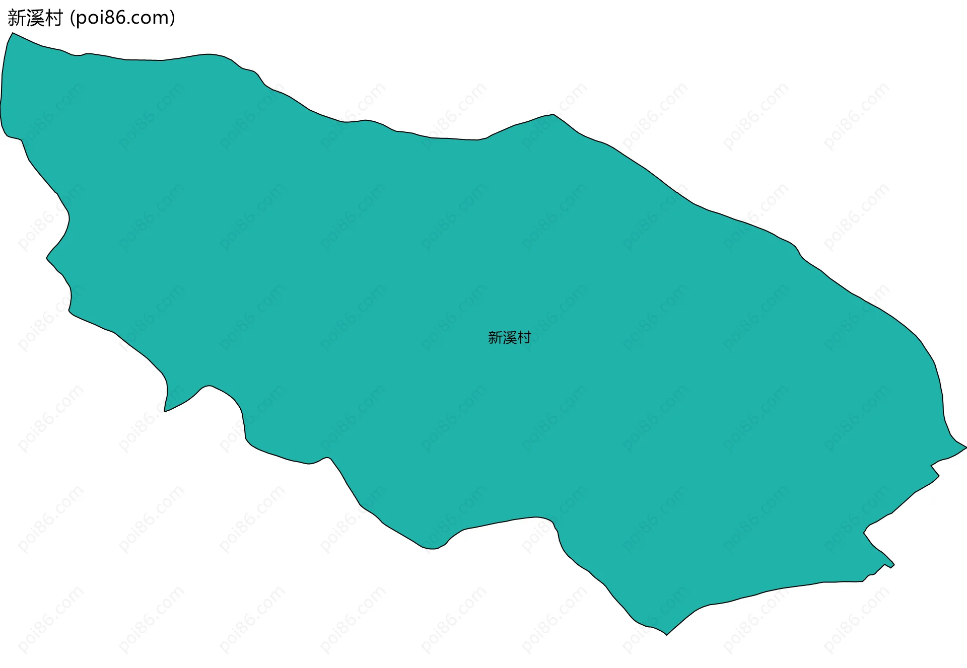 新溪村边界地图