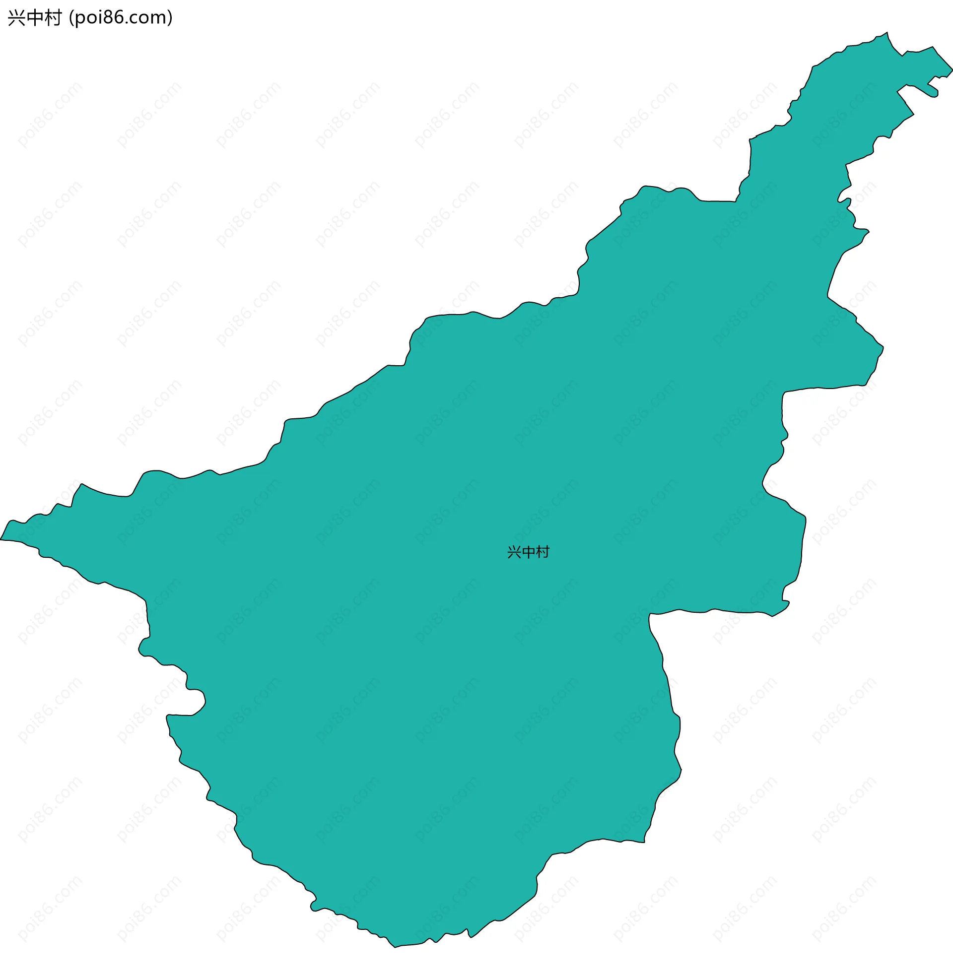 兴中村边界地图