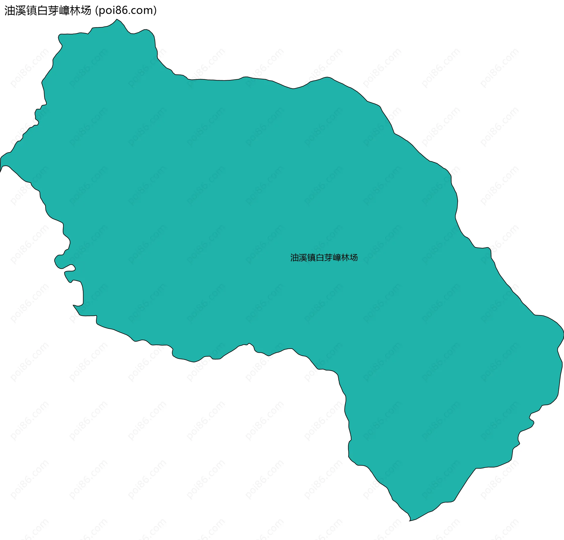油溪镇白芽嶂林场边界地图