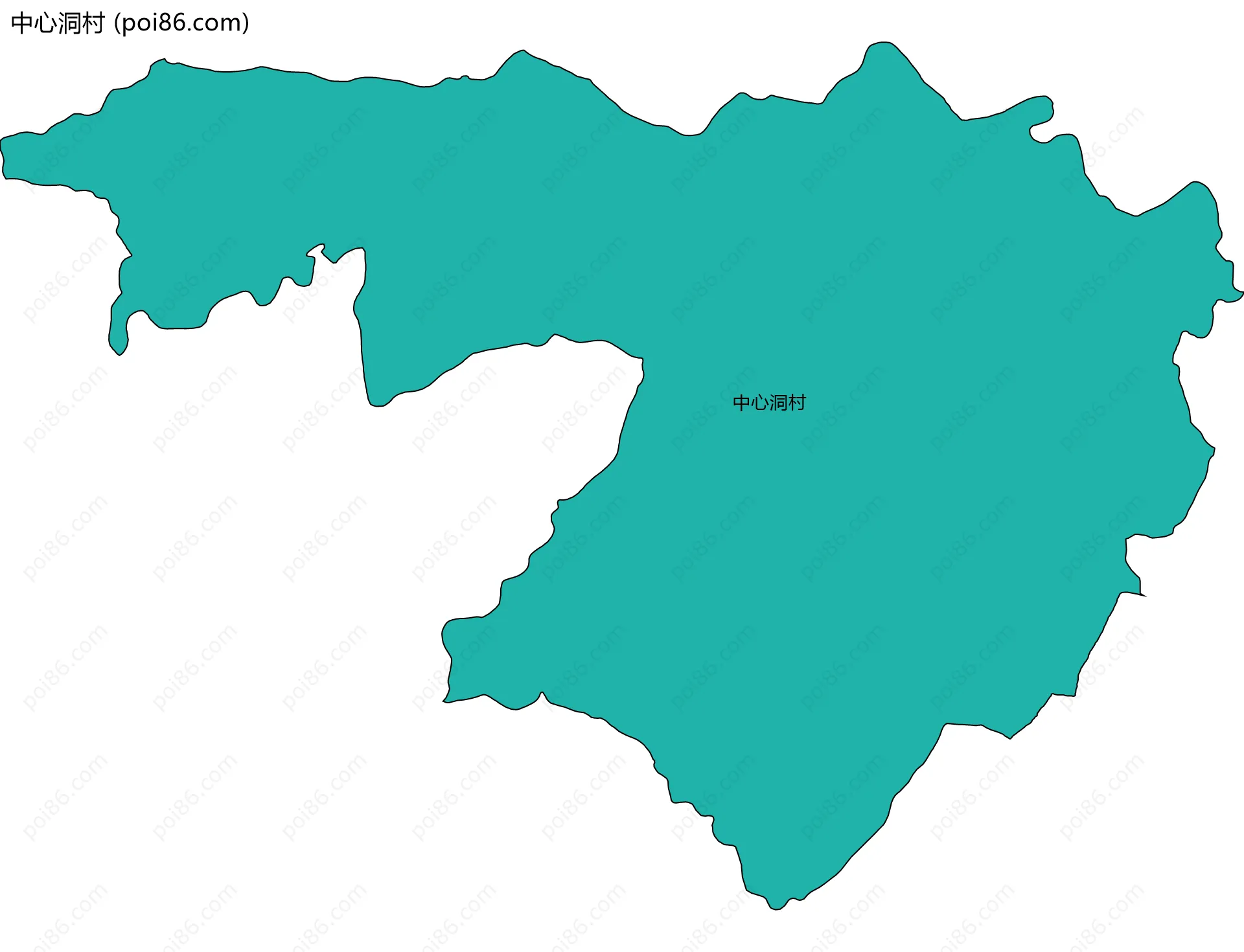 中心洞村边界地图
