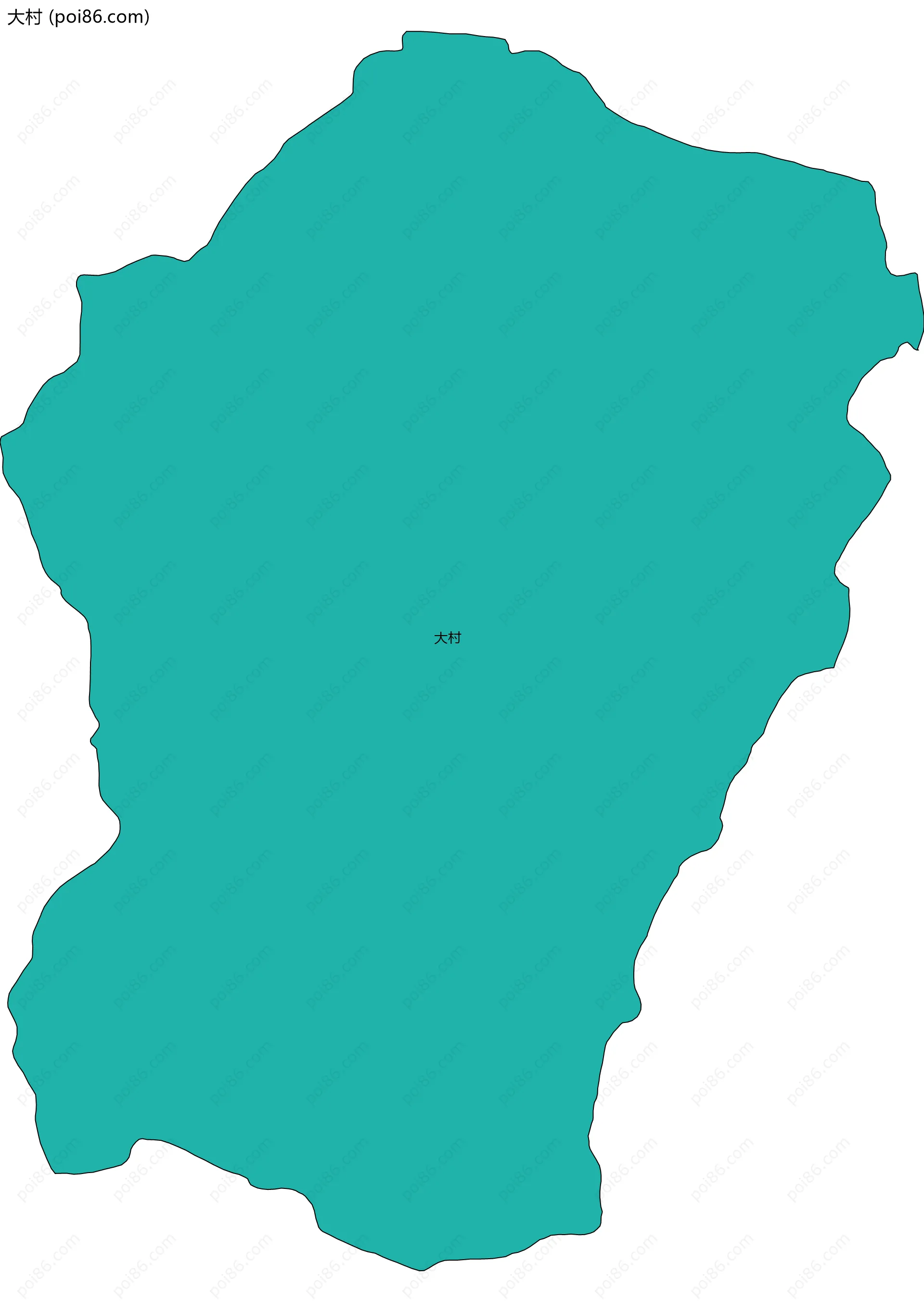 大村边界地图