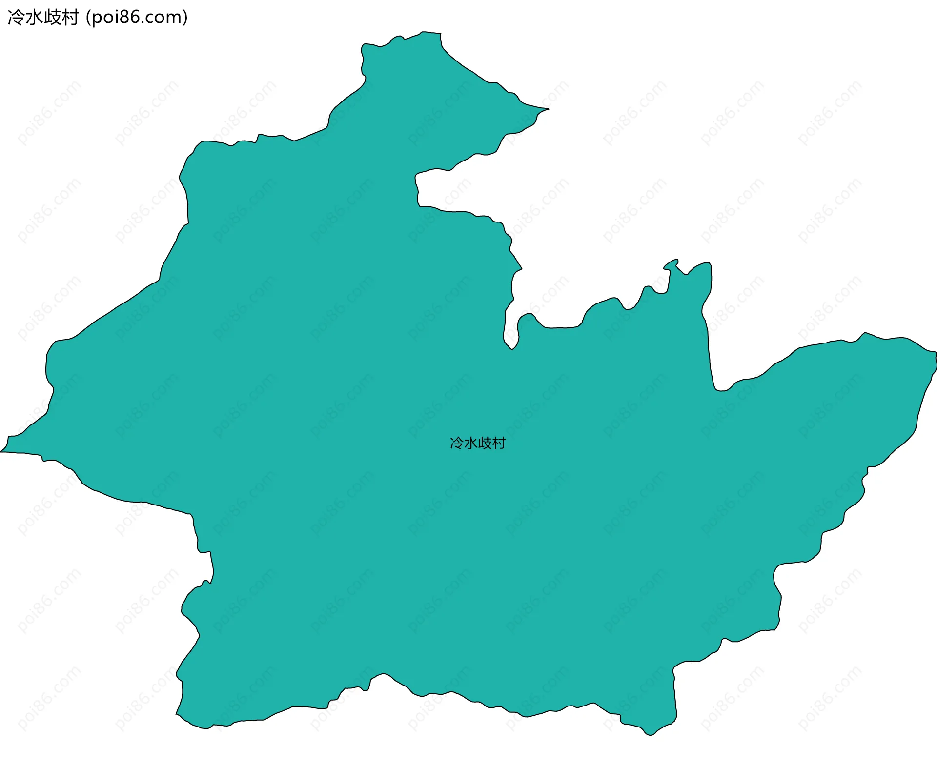冷水歧村边界地图