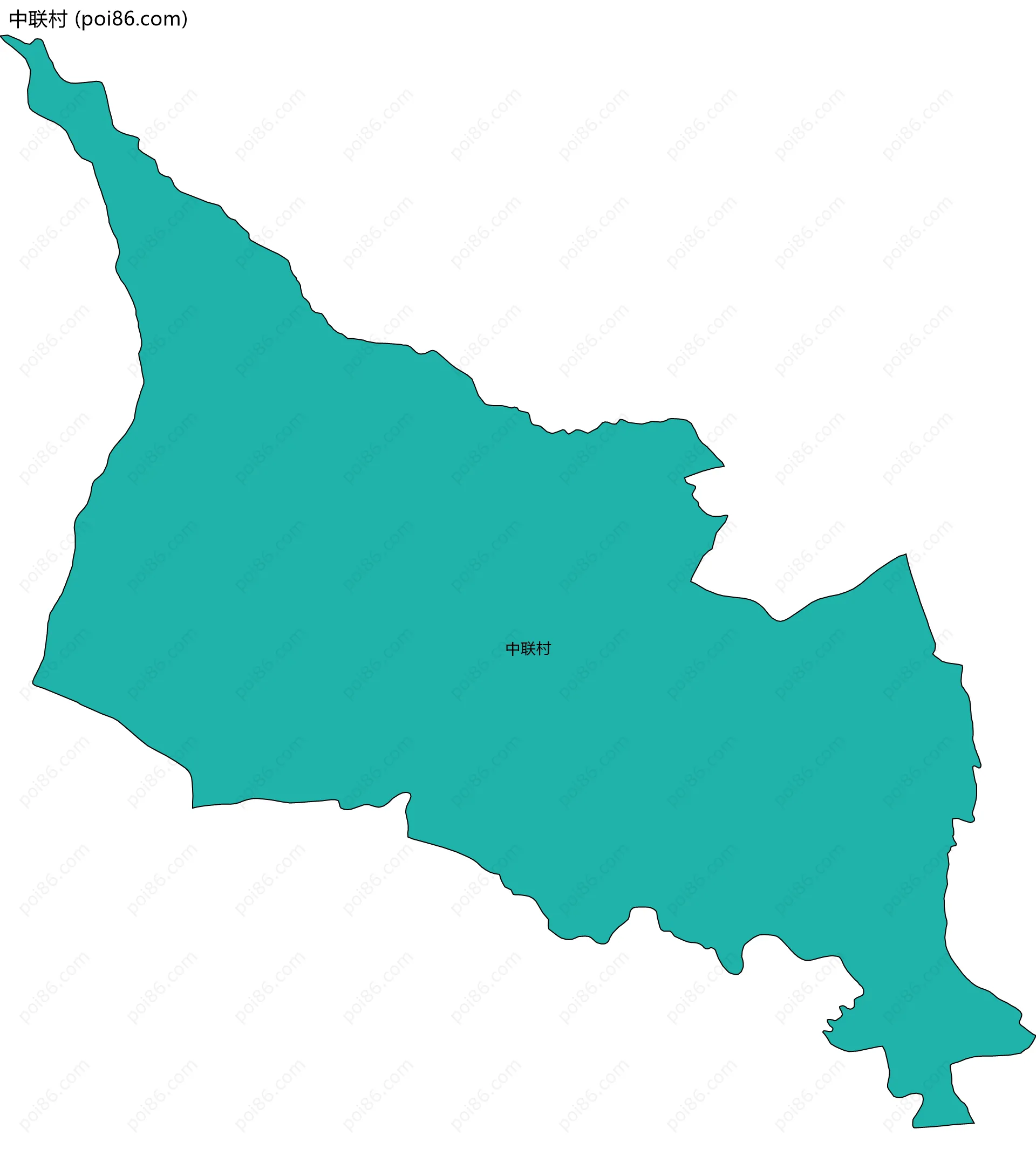 中联村边界地图